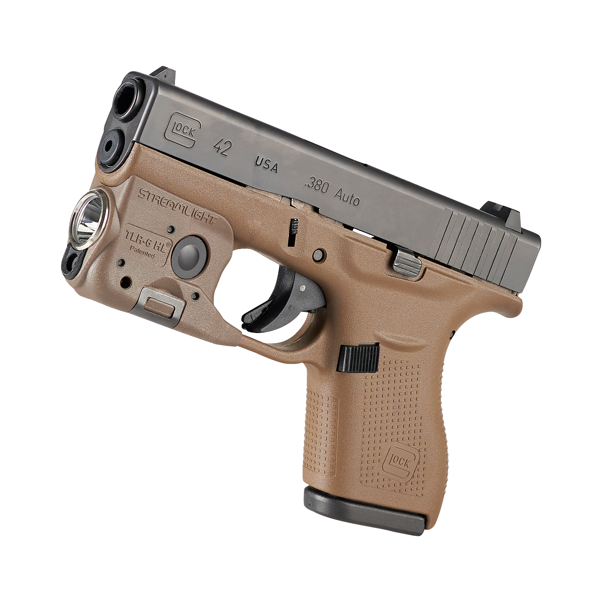 Streamlight HL G (GLOCK® 42/43) Biała dioda LED / zielony laser – kolor Flat Dark Earth Brown (69351)