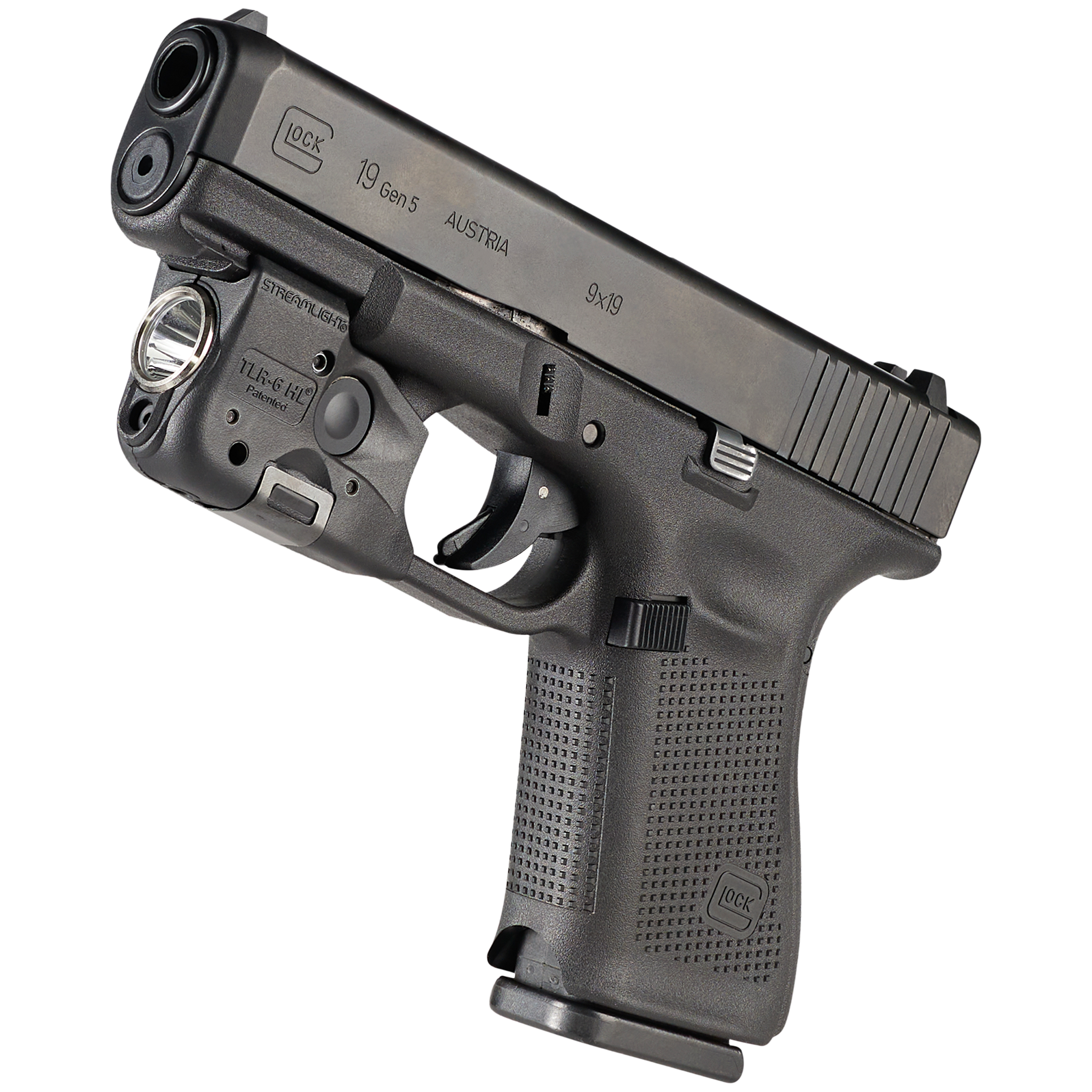 Streamlight HL G (mocowanie szynowe GLOCK®) Biała dioda LED / zielony laser – czarny (69353)