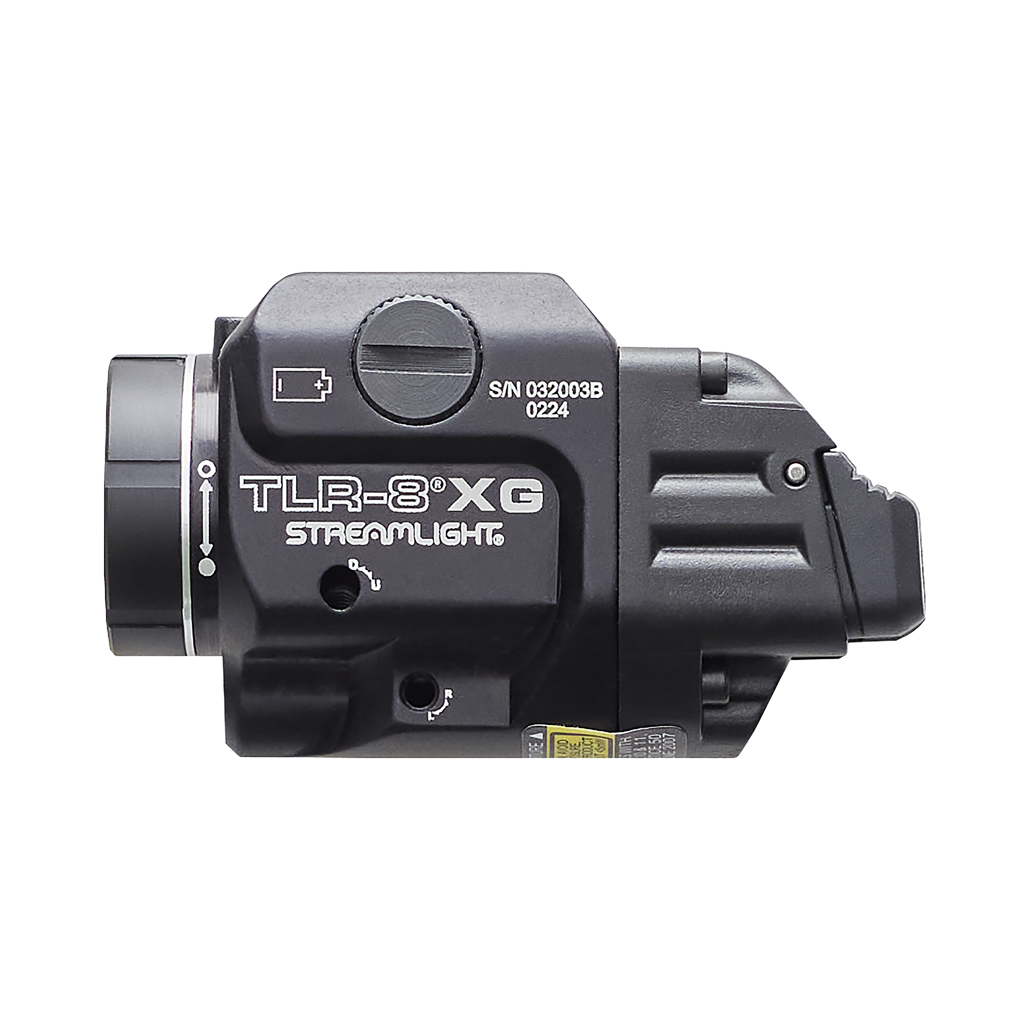 TLR-8 X G – zawiera przełącznik wysokiego i niskiego poziomu, baterię litową CR123A oraz zestaw kluczy – pudełko (69434)