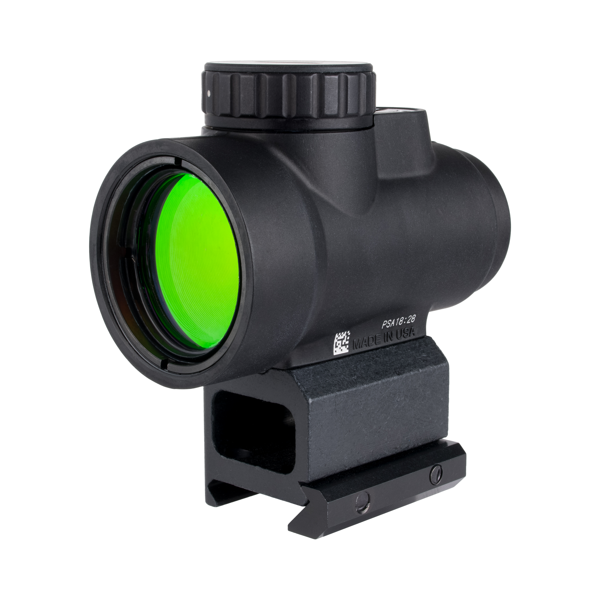 Trijicon MRO® SD 1x25 tēmēklis ar zaļu punktu, ar regulējamu zaļu punktu (2,0 MOA); novietots apakšējā trešdaļā pa labi (AC32069)