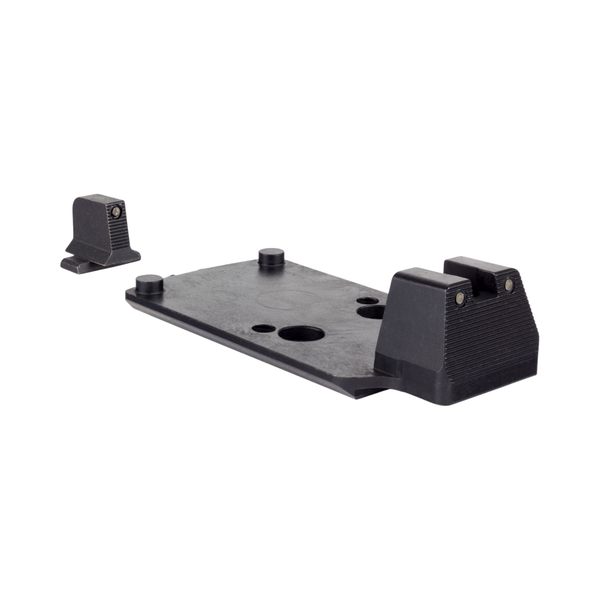 Trijicon Dual Defense™ komplekts – 3,25 MOA Red Dot RMR® Type 2 FDE + melni/zaļi tēmēkļi Sig M17/M19