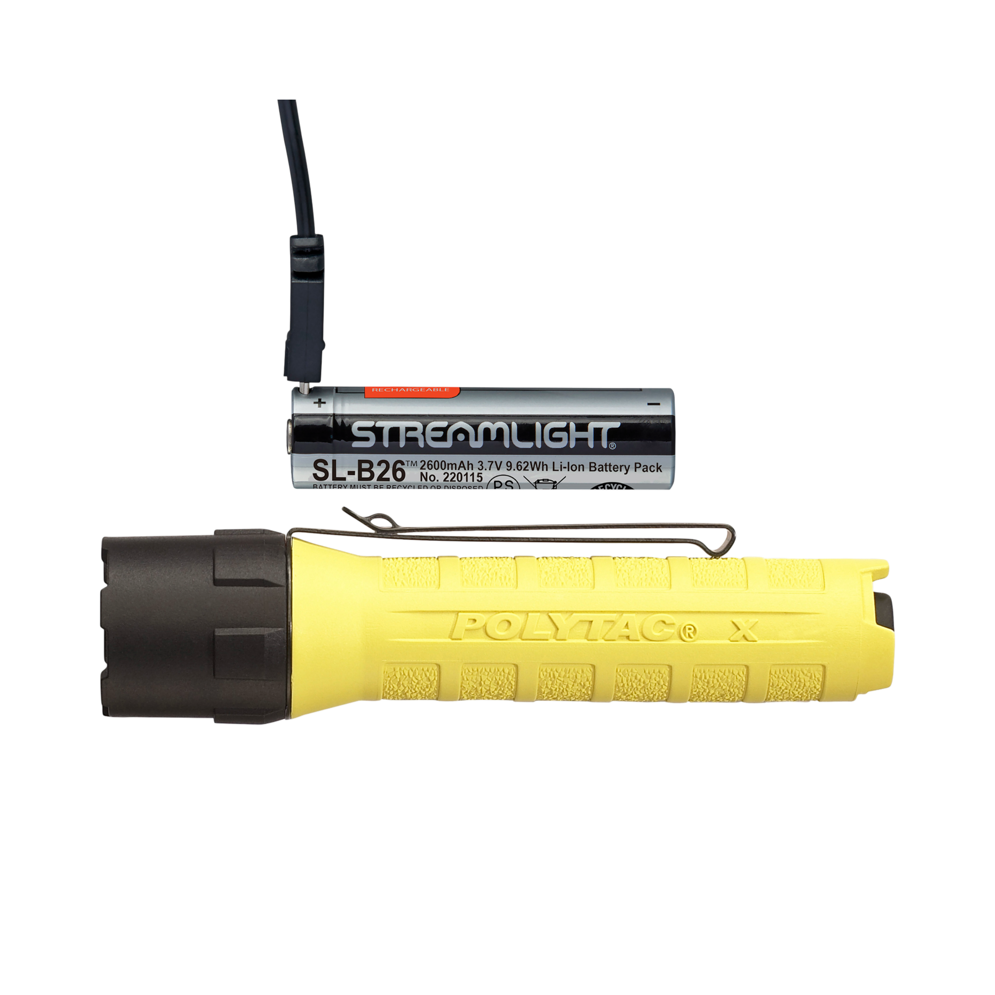 Streamlight PolyTac X USB - Incl. SL-B26 battery pack  - Yellow (88614)