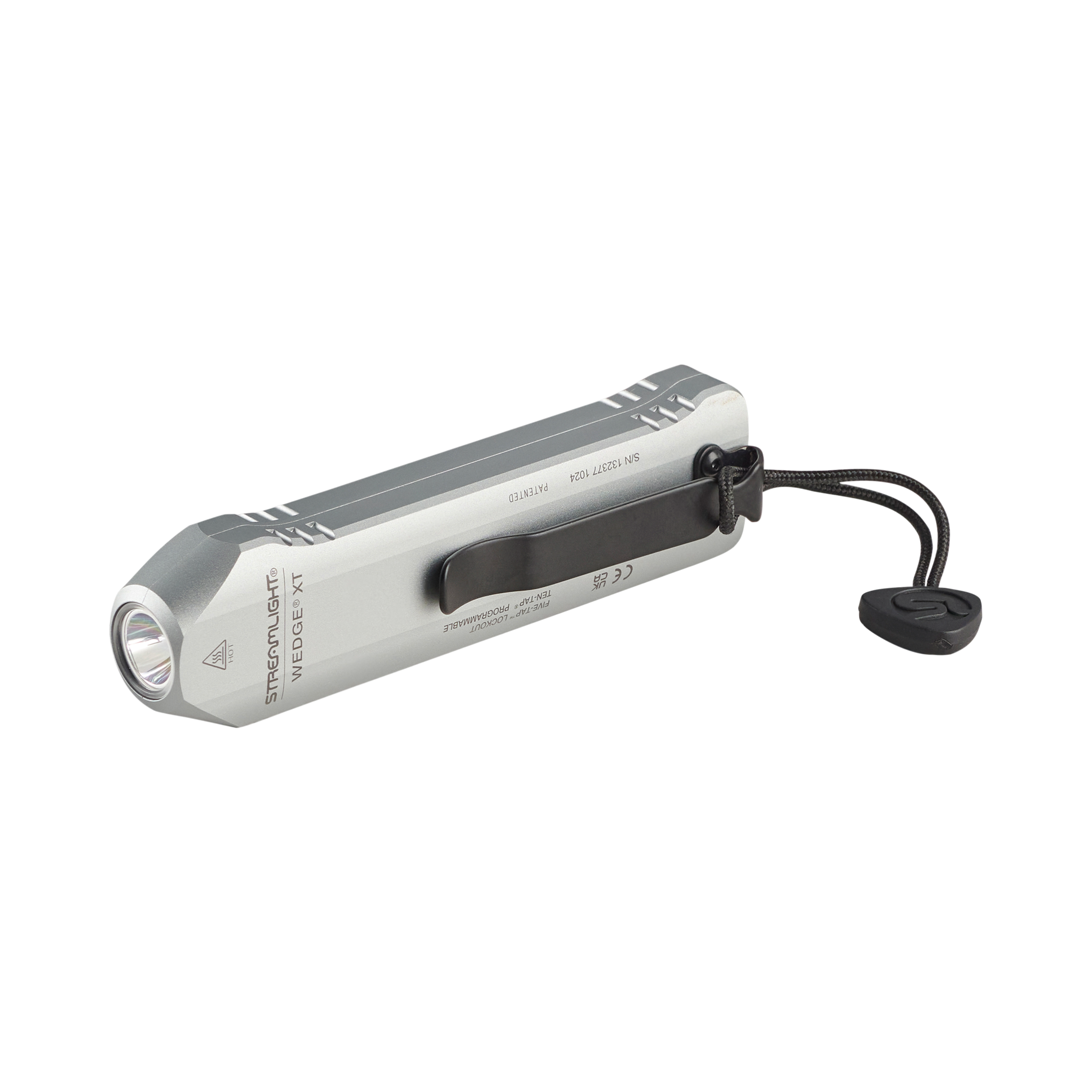 Streamlight Wedge XT - Incl. USB-C cord and pocket lanyard - Silver (88819)