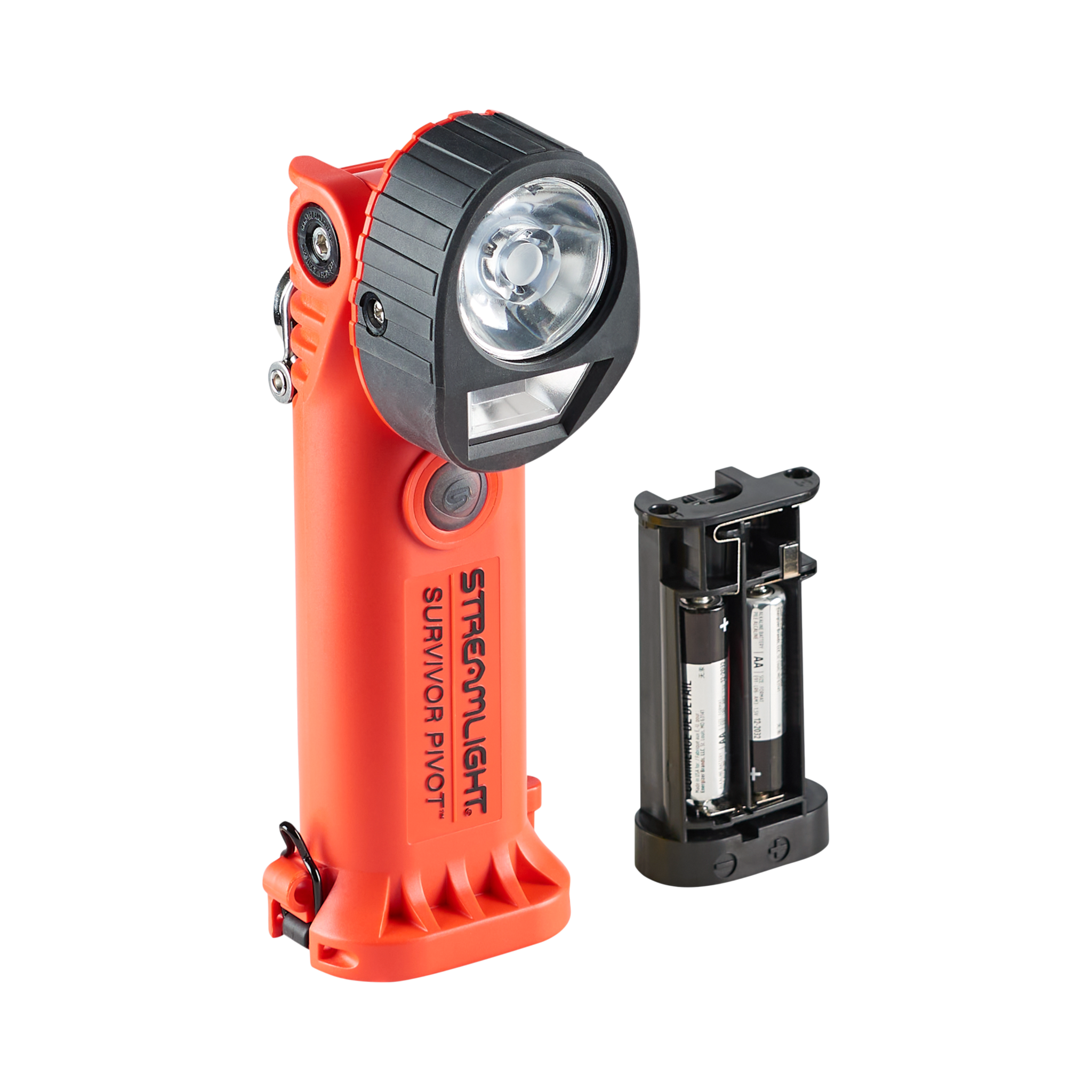 Streamlight Pivot - sārmu baterijas (ar bateriju turētāju) - oranža (91800)