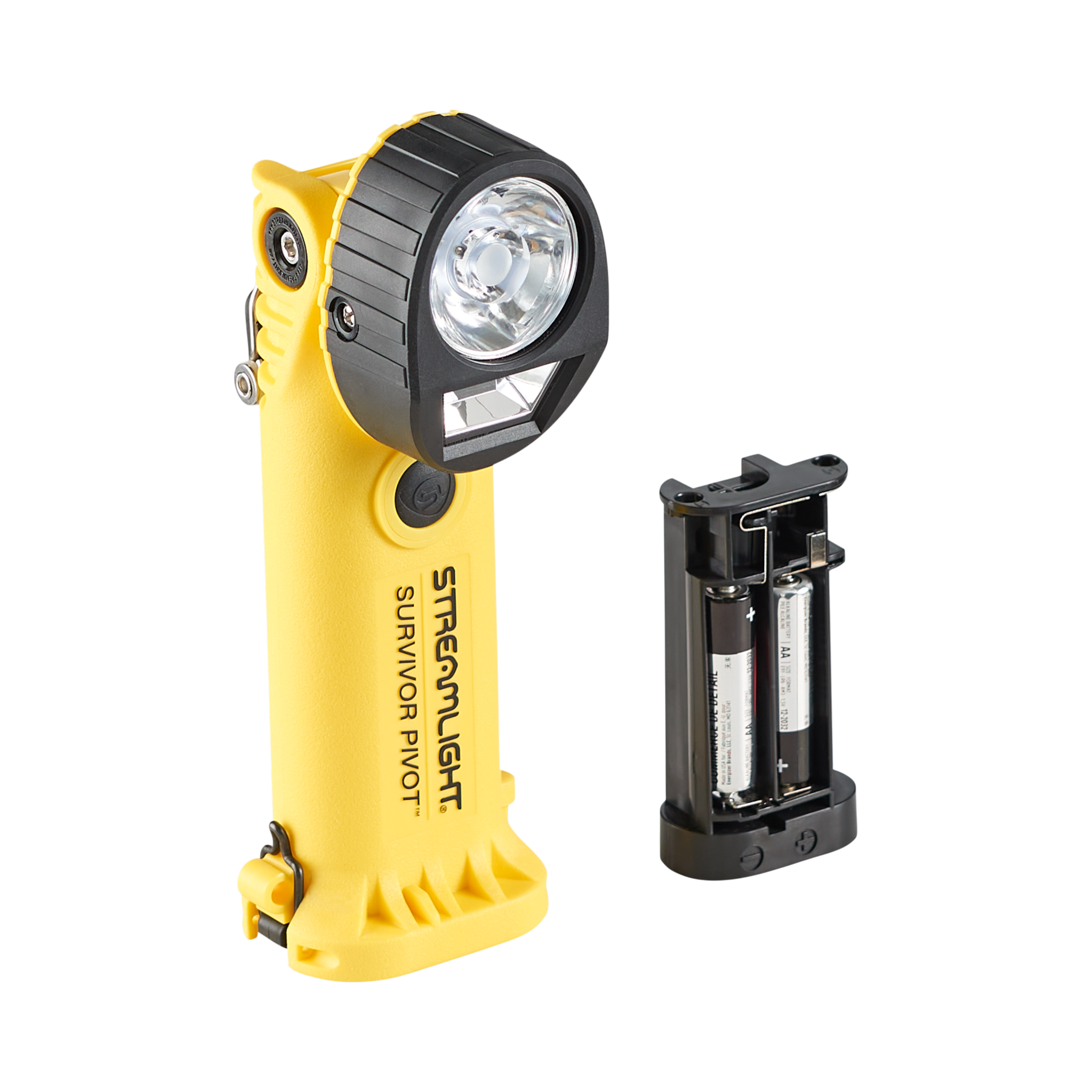 Streamlight Pivot - sārmu baterijas (ar bateriju turētāju) - dzeltena (91810)