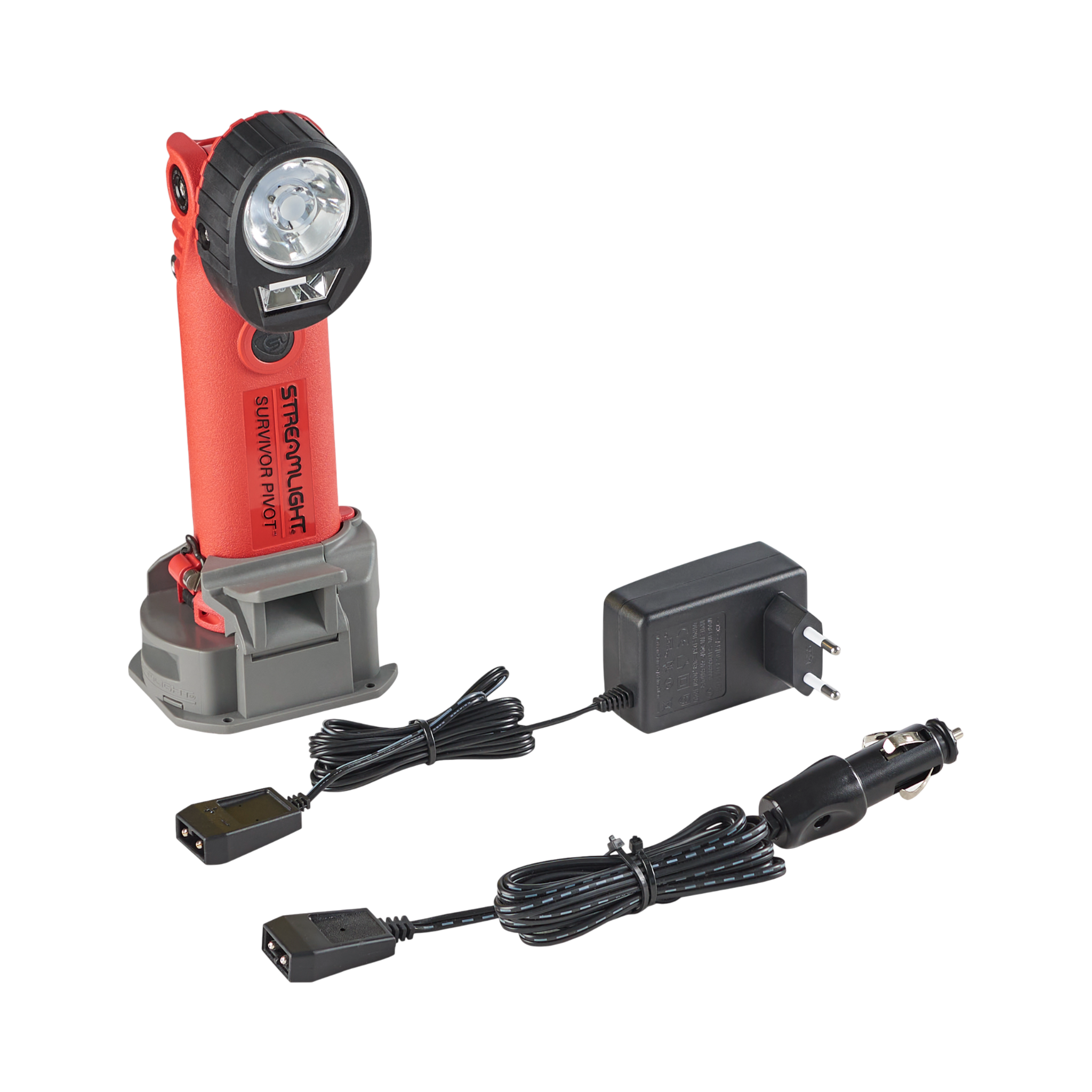 Streamlight Pivot (ATEX) – 230 V maiņstrāva/12 V līdzstrāva (Alal. bateriju turētājs nav iekļauts) – oranža (91823)