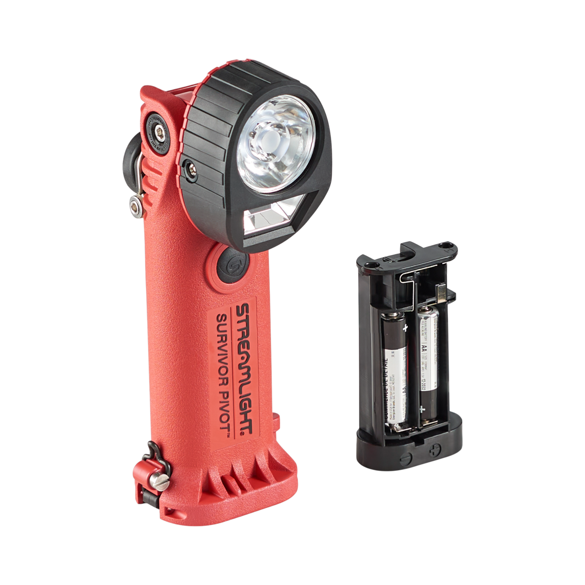 Streamlight Pivot Magnet (ATEX) – sārmu baterijas (ar bateriju turētāju) – oranža (91827)