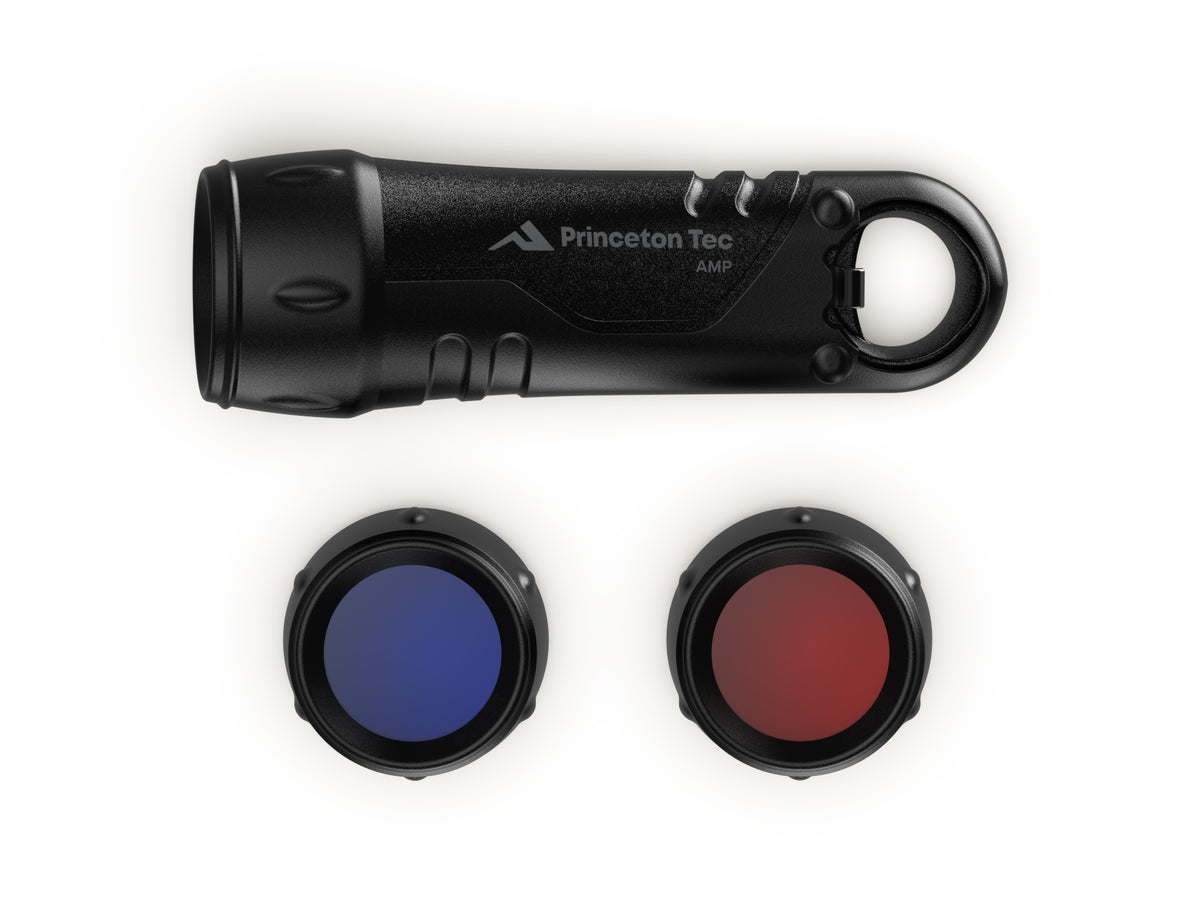 Princeton Tec AMP 1 Red/Blue Lens Kit, Black