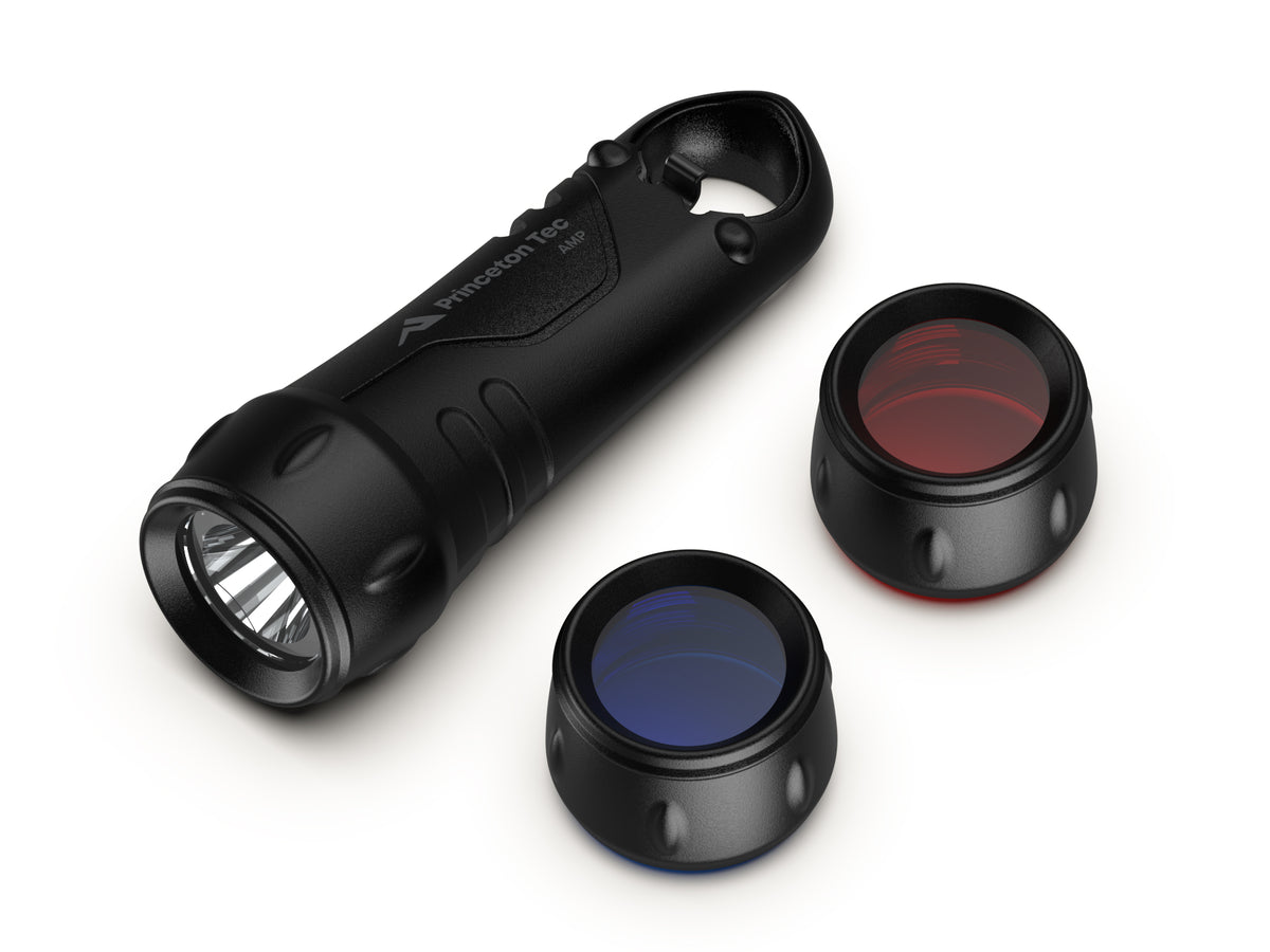 Princeton Tec AMP 1 Red/Blue Lens Kit, Black
