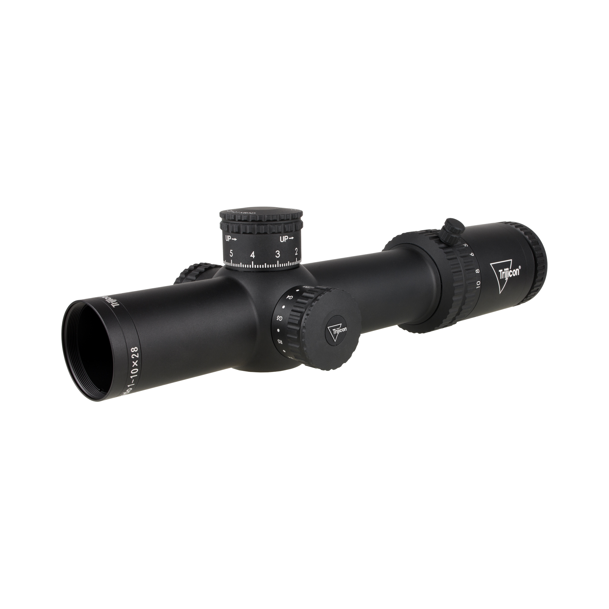 Credo® 1–10x28 FFP ar sarkanu/zaļu MRAD segmentētu apļa uzlabojumu, 34 mm, matēta apdare, Exp. EL RTZ