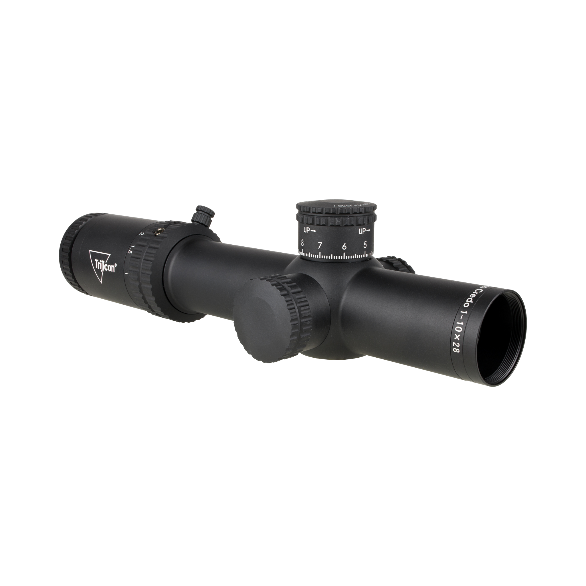 Credo® 1–10x28 FFP ar sarkanu/zaļu MRAD segmentētu apļa uzlabojumu, 34 mm, matēta apdare, Exp. EL RTZ