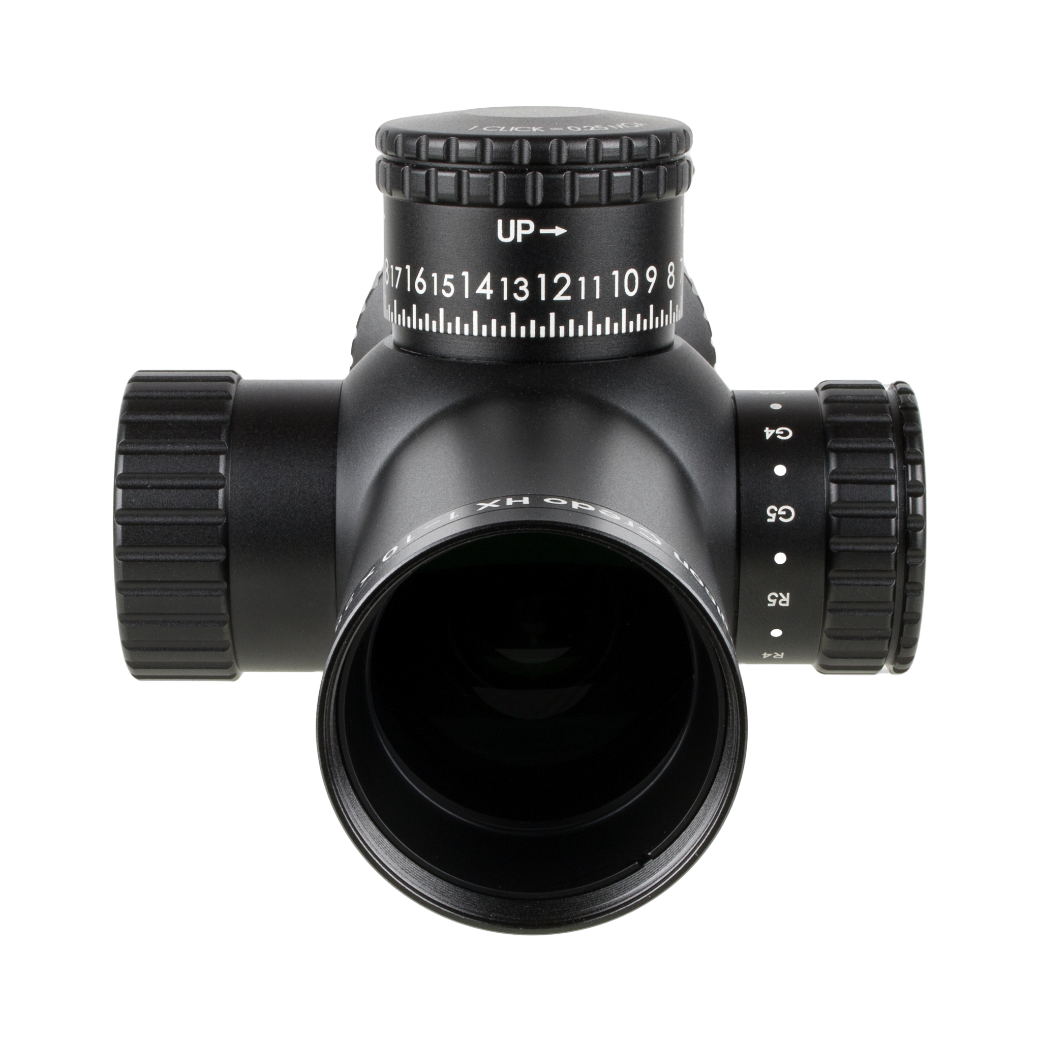 Credo® HX 1-10x28 FFP ar sarkanu/zaļu MOA segmentētu apļa uzlabojumu, 34 mm, satīna apdare, Exp. EL RTZ