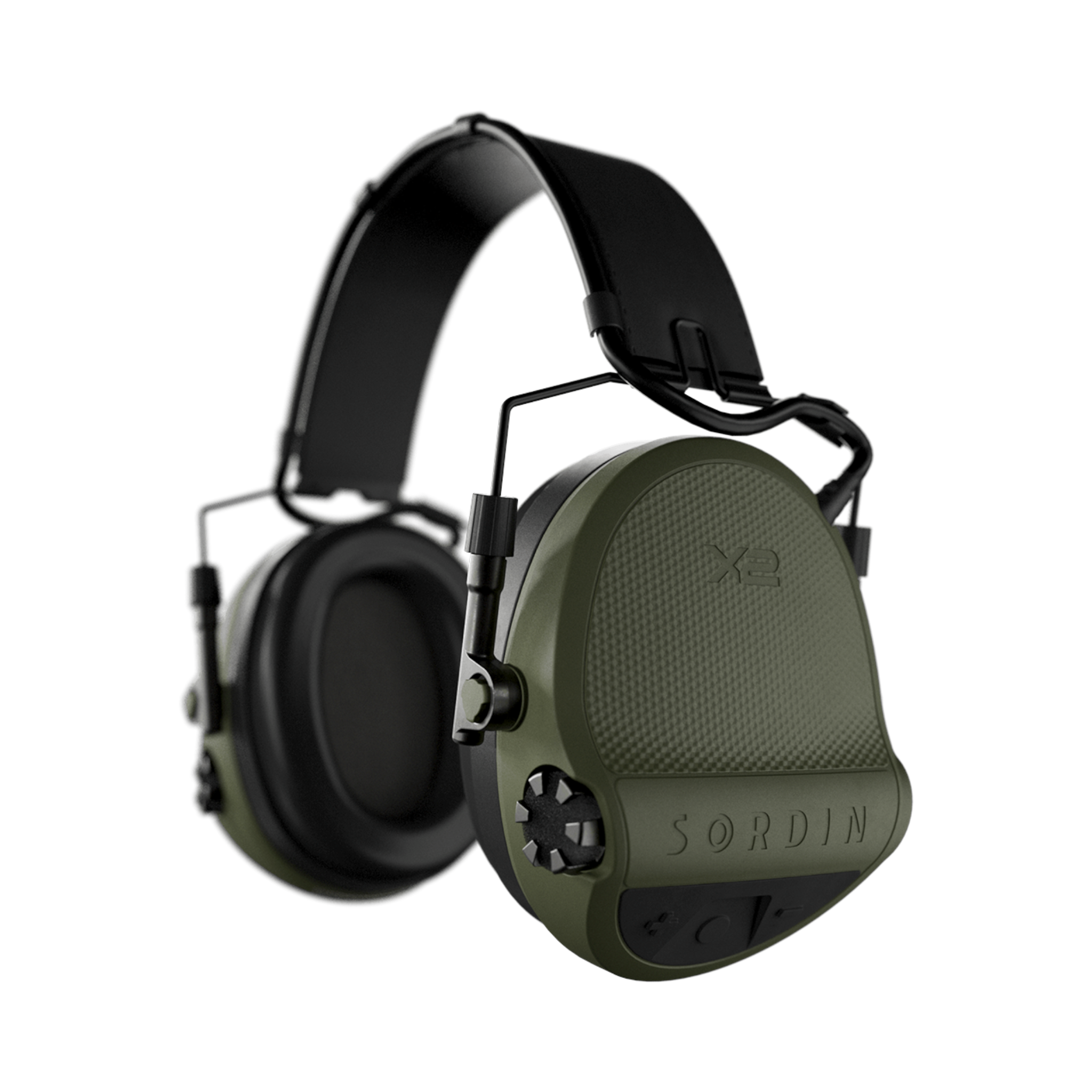 Sordin X2 SFA Headband Leather Memoryfoam Green (301006-10HP)
