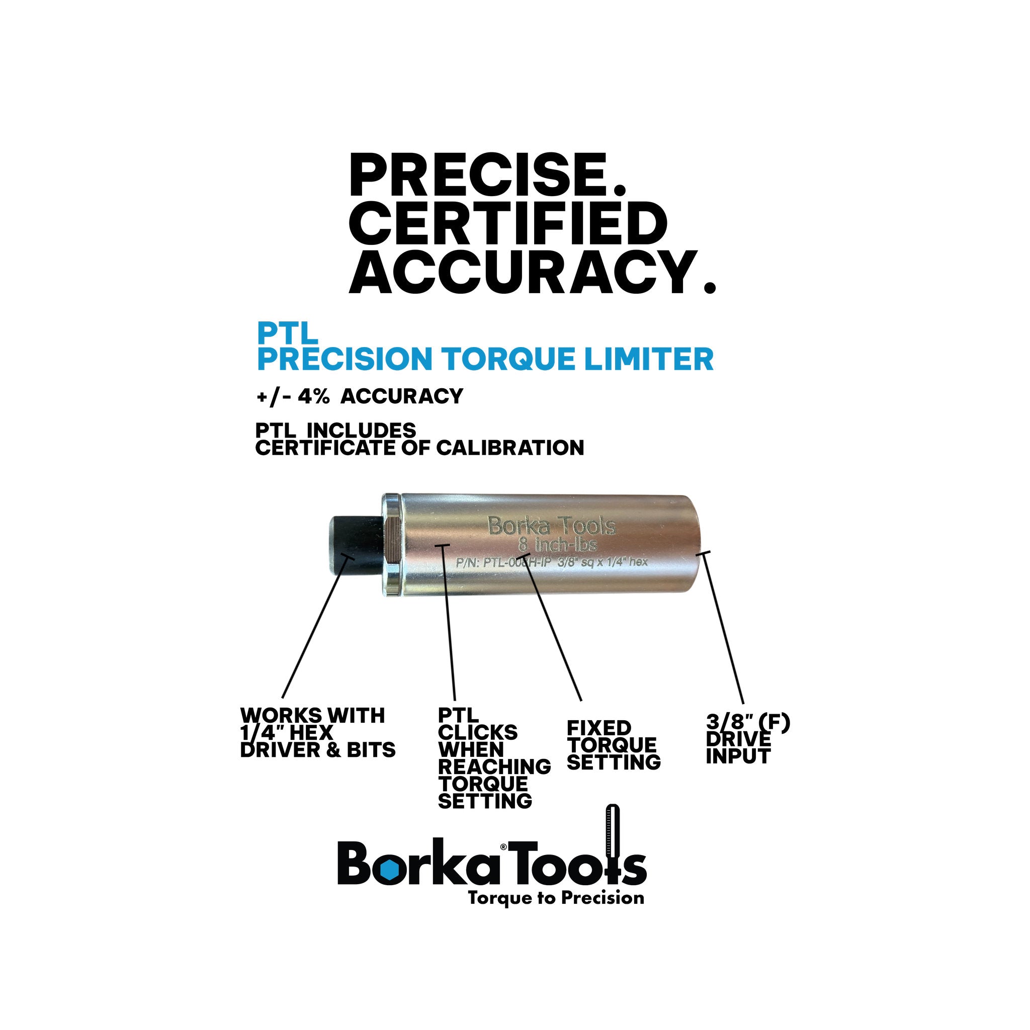 Borka 100 inch lbs. Precision Torque Limiter (PTL)