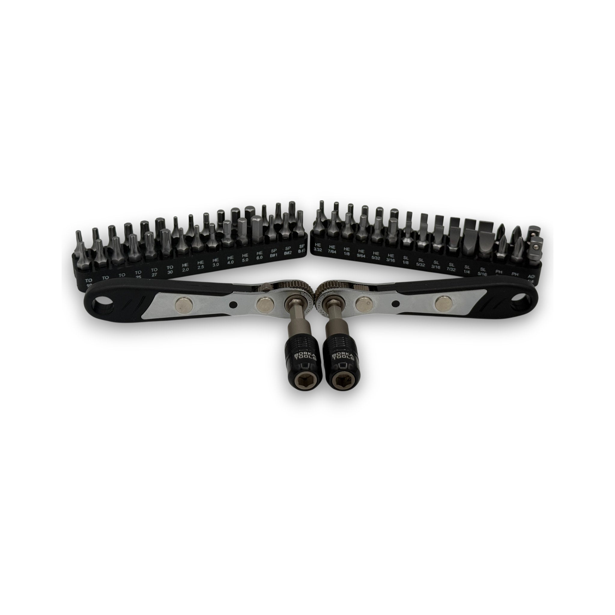 Borka Screwdriver Bits Kit (SBK) incl. Ratch, Auto-lock Bit Holder, and 29 S2 Bits