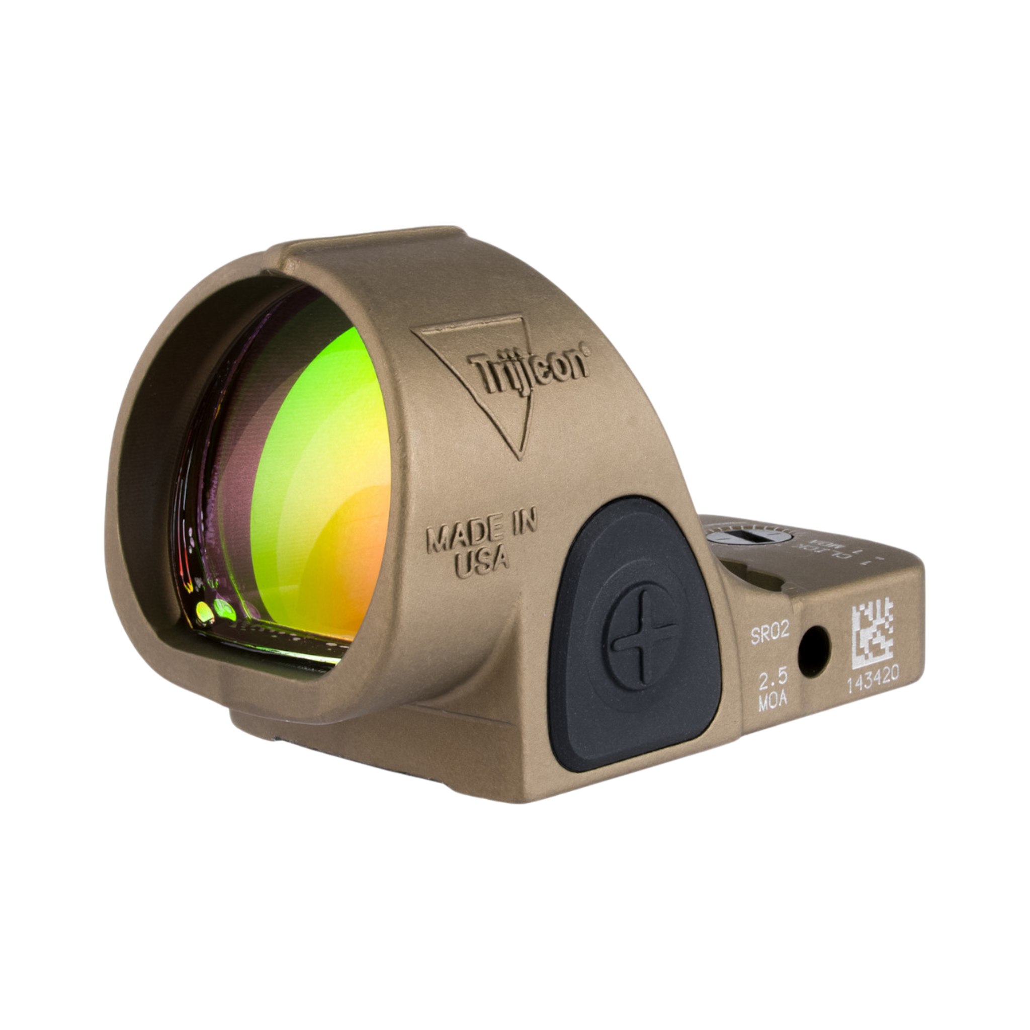 Trijicon SRO® Red Dot Sight 2.5 MOA Red Dot, Adjustable LED, Coyote Brown Anodized