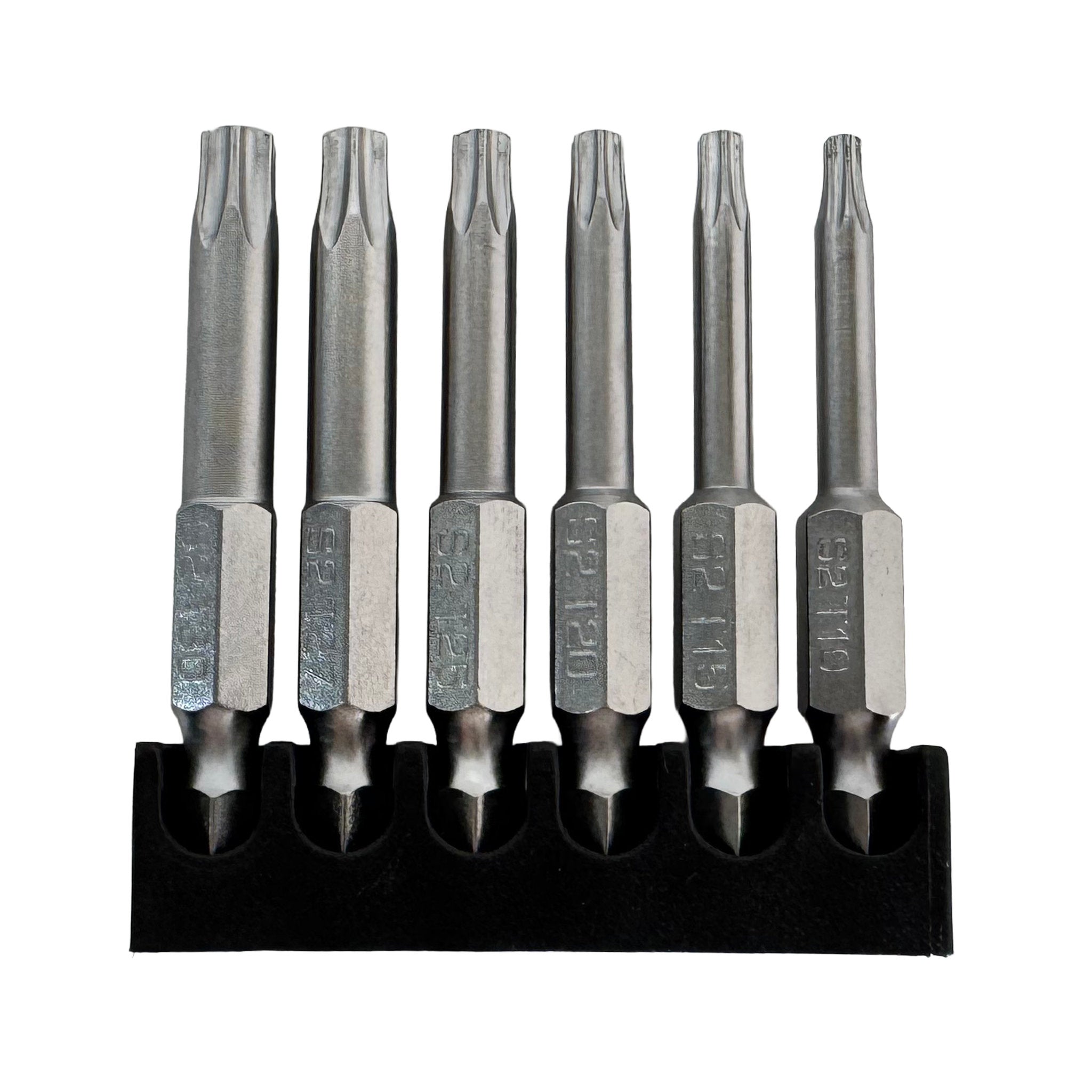 Zestaw końcówek Borka Torx/Hex o długości 2"  Końcówki: T10, T15, T20, T25, T27, T30 (T-2-6PC)