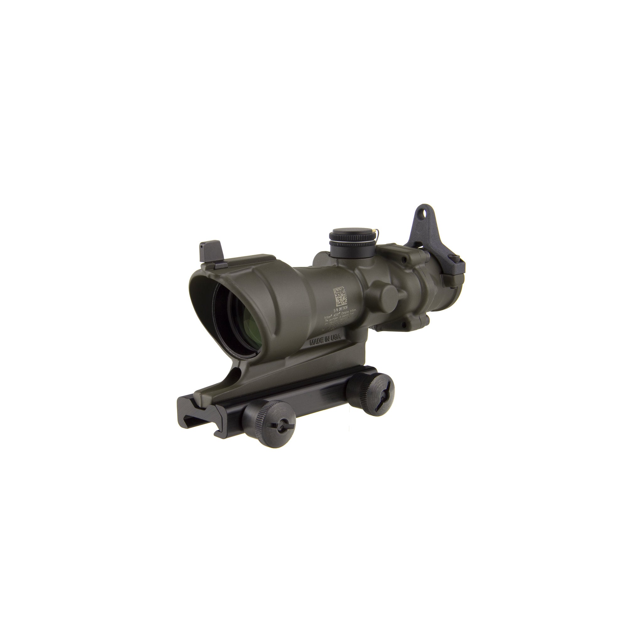 Trijicon ACOG® 4x32 Tritium Riflescope, Amber Crosshair .223 BDC Reticle + BUIS, CK ODG