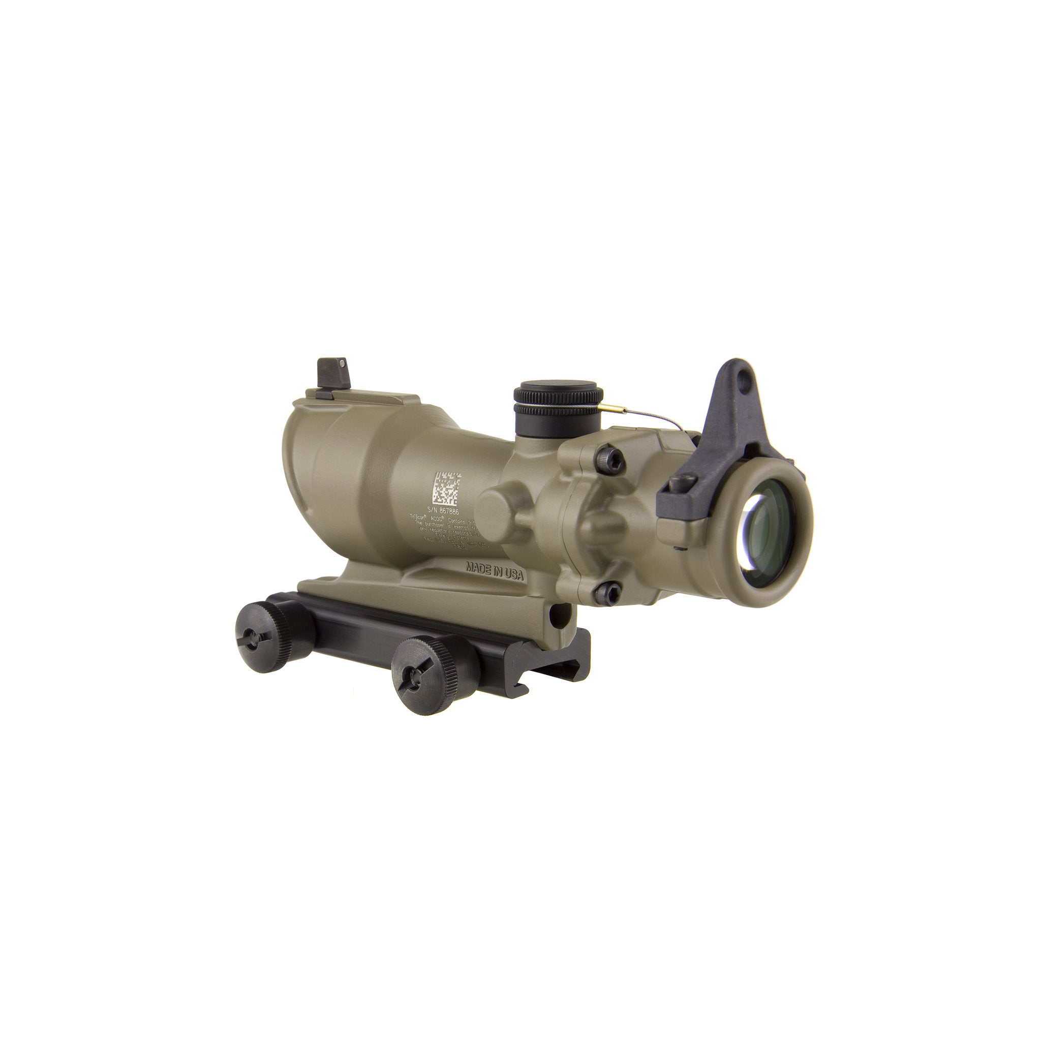 Trijicon ACOG® 4x32 Tritium Riflescope, Amber Crosshair .223 BDC Reticle + BUIS, CK FDE