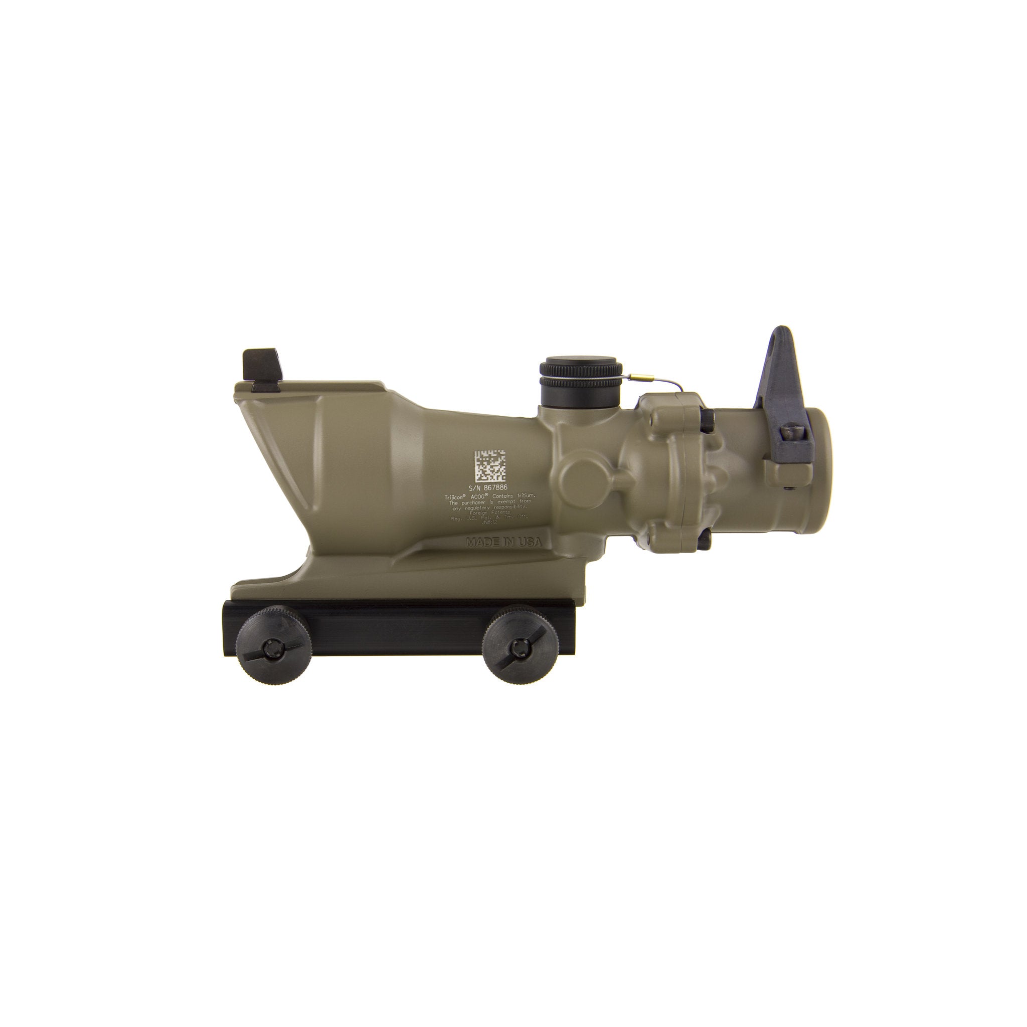 Trijicon ACOG® 4x32 Tritium Riflescope, Amber Crosshair .223 BDC Reticle + BUIS, CK FDE