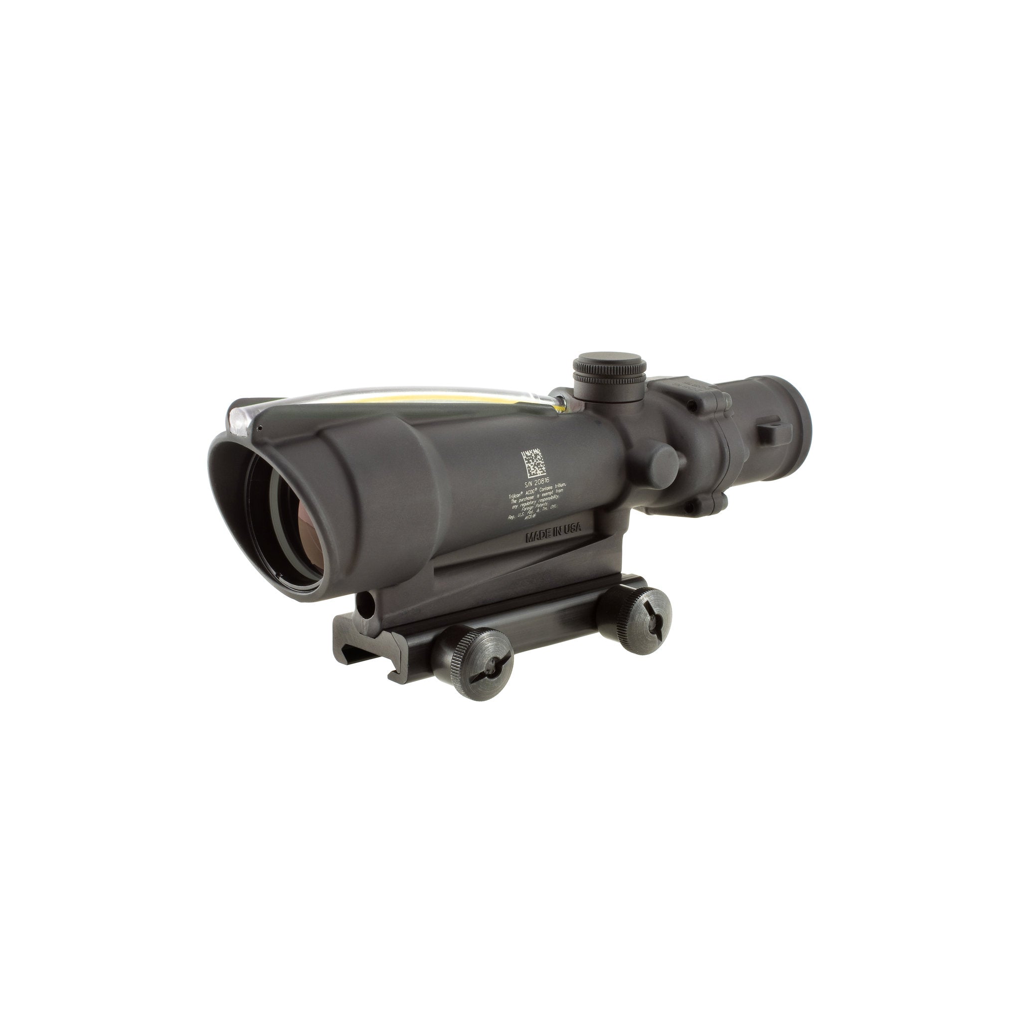Trijicon ACOG® 3.5x35 BAC Riflescope, Dual Illum. Amber Chevron .223 Flattop BDC Reticle