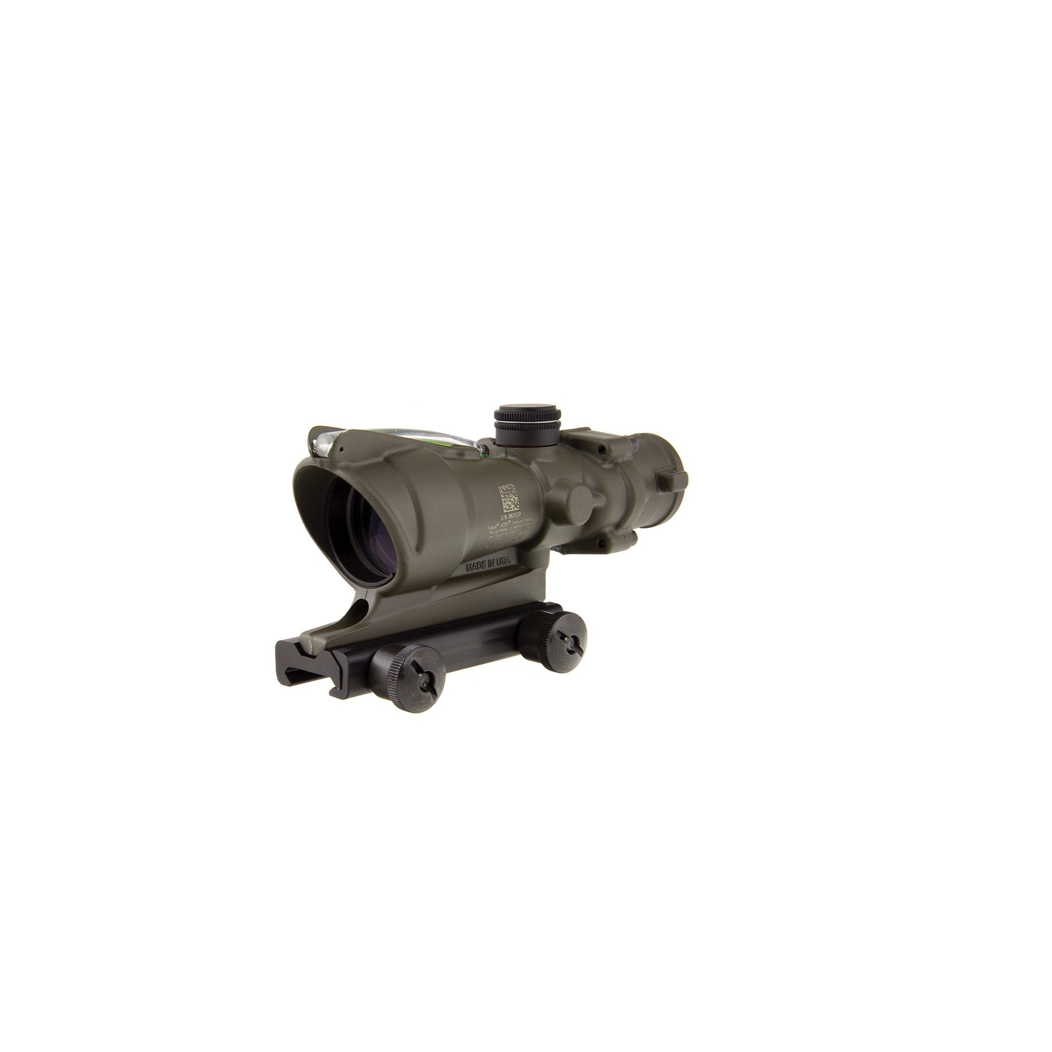 Trijicon ACOG® 4x32 BAC rifle scope, kahekordne valgustatus. Roheline hoburaud/punkt .223 BDC sihtimismärk, CK ODG