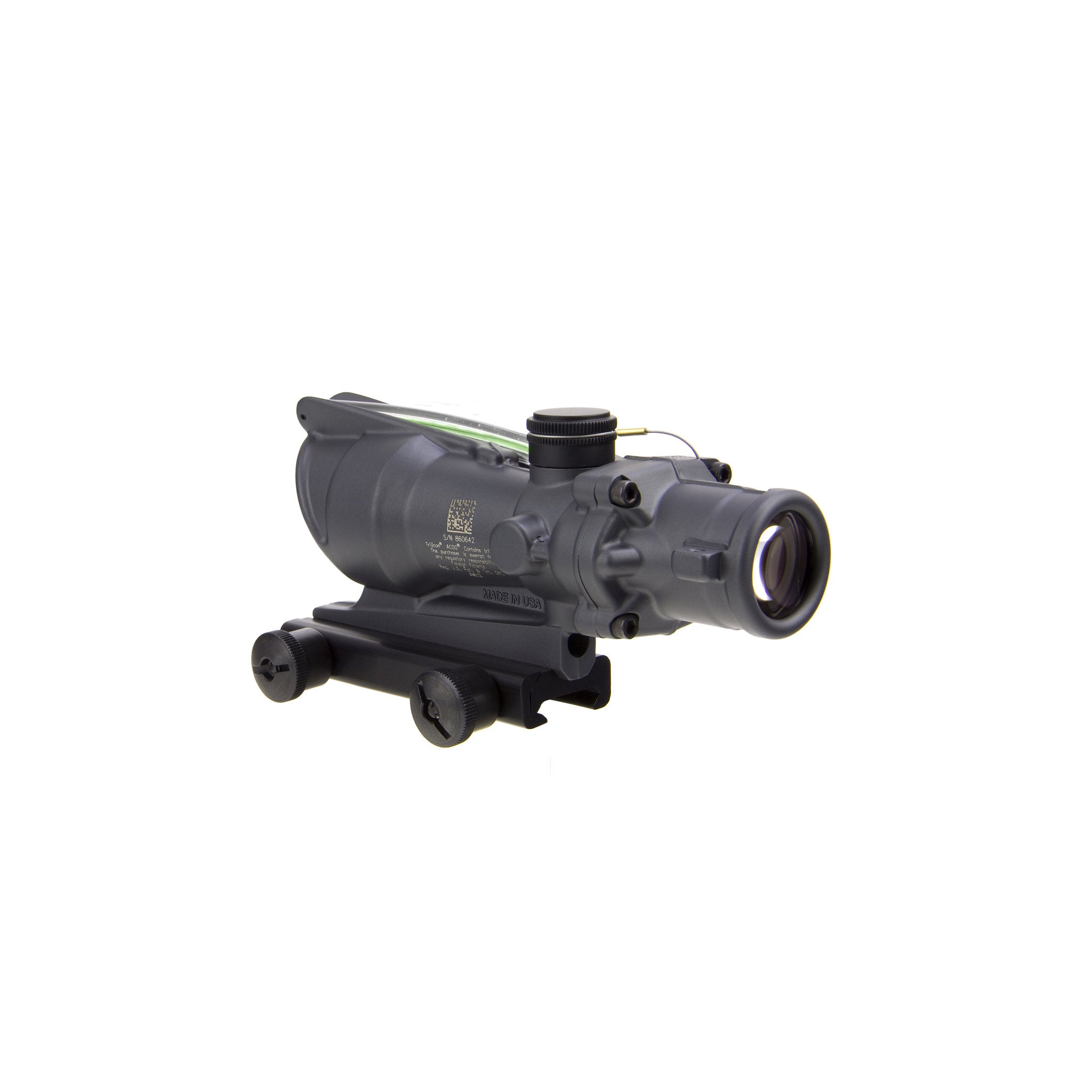 Trijicon ACOG® 4x32 BAC rifle scope, kahekordne valgustatus. Roheline ristkülik .223 BDC sihtimismärk, CK Sniper Grey
