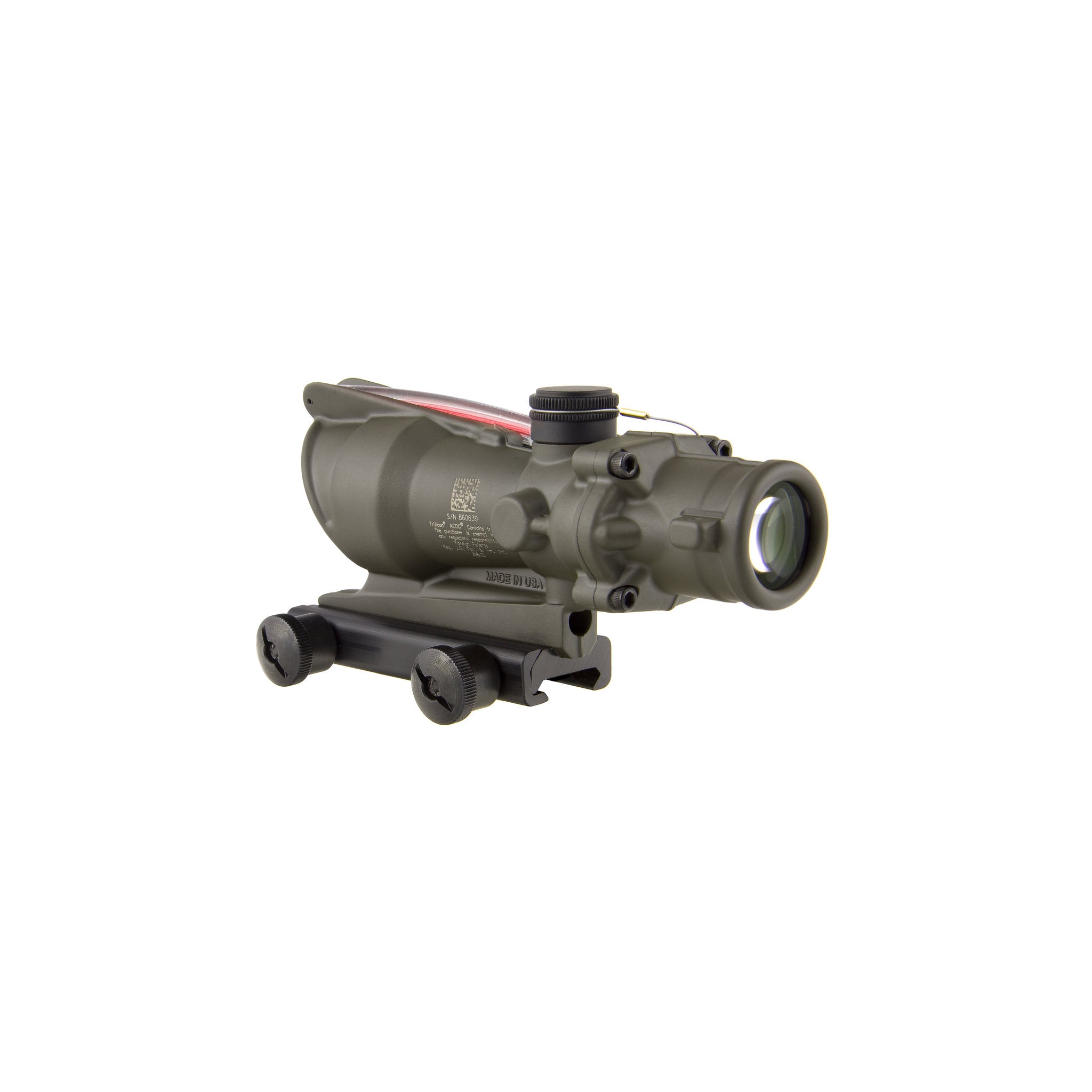 Trijicon ACOG® 4x32 BAC Riflescope, Dual Illum. Red Crosshair .223 BDC Reticle, CK ODG
