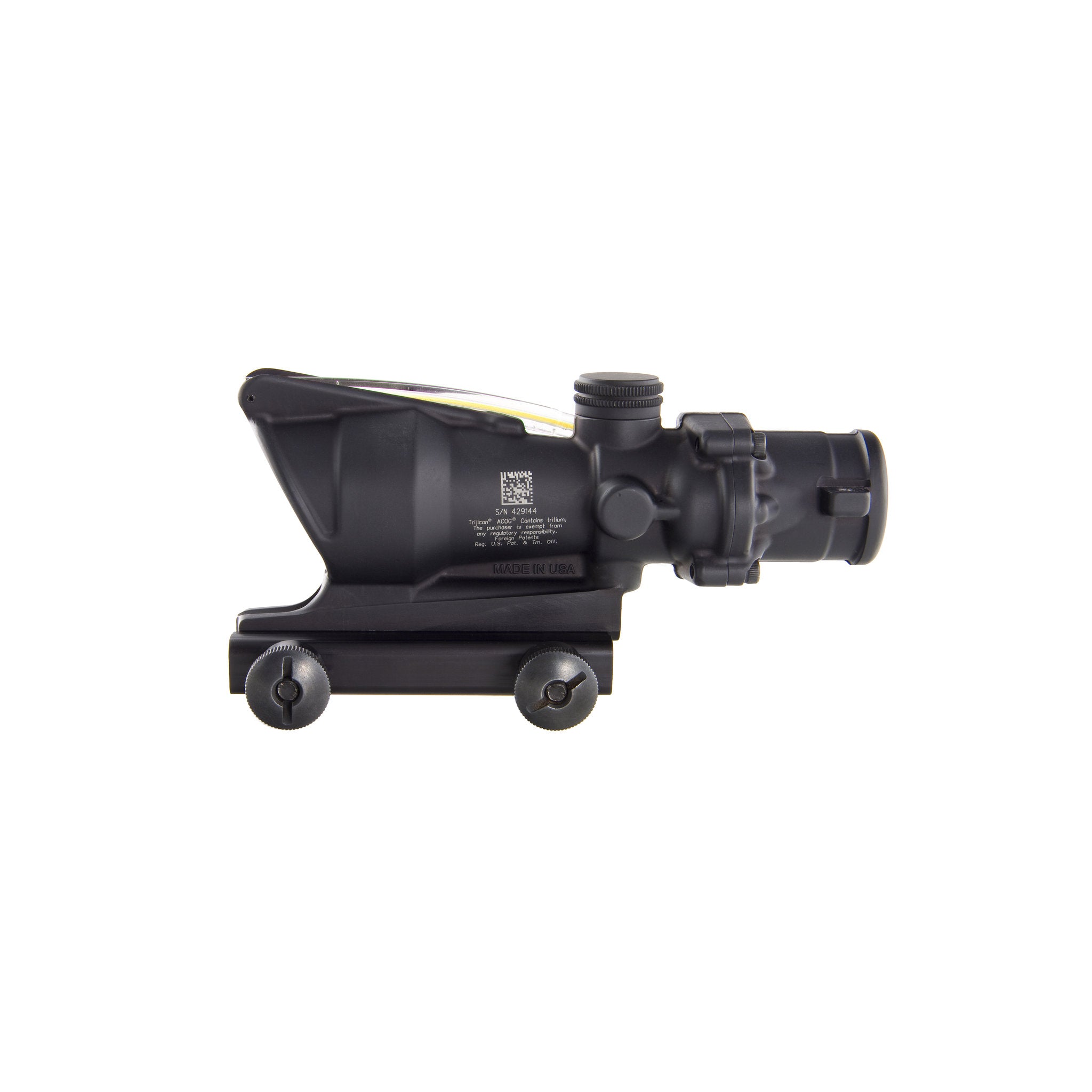 Trijicon ACOG® 4x32 BAC rifle scope, kahekordne valgustatus. Amber Horseshoe/Dot .223 BDC sihtimismärk