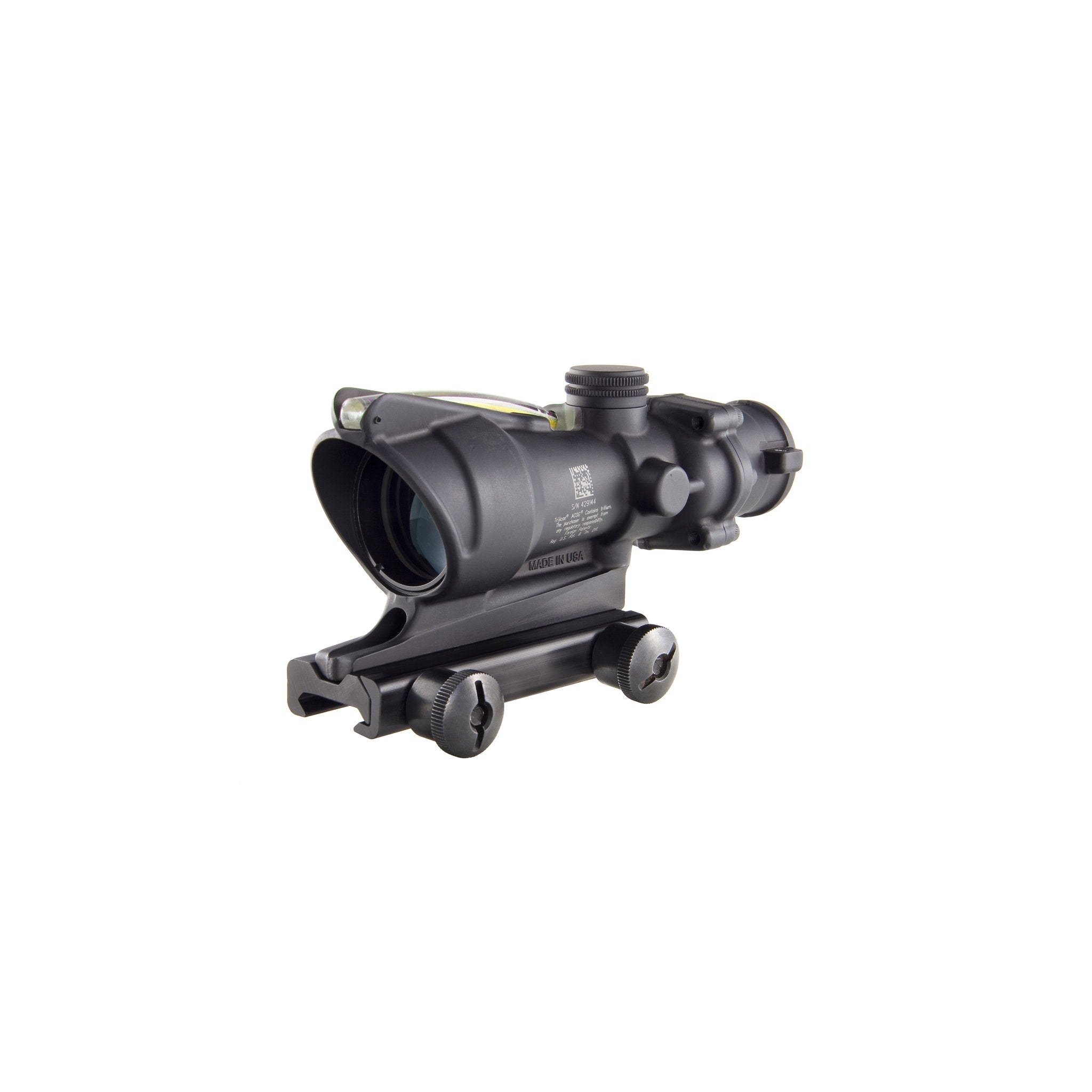 Trijicon ACOG® 4x32 BAC rifle scope, kahekordne valgustatus. Amber Horseshoe/Dot .223 BDC sihtimismärk
