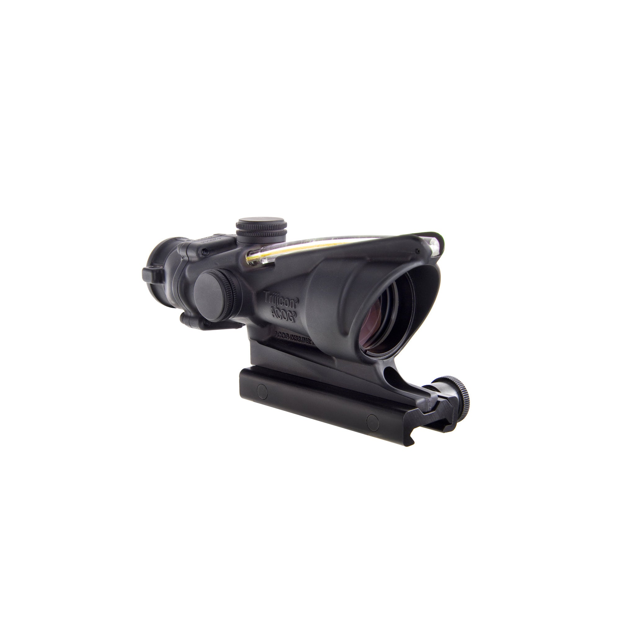 Trijicon ACOG® 4x32 BAC rifle scope, kahekordne valgustatus. Amber Horseshoe/Dot .223 BDC sihtimismärk