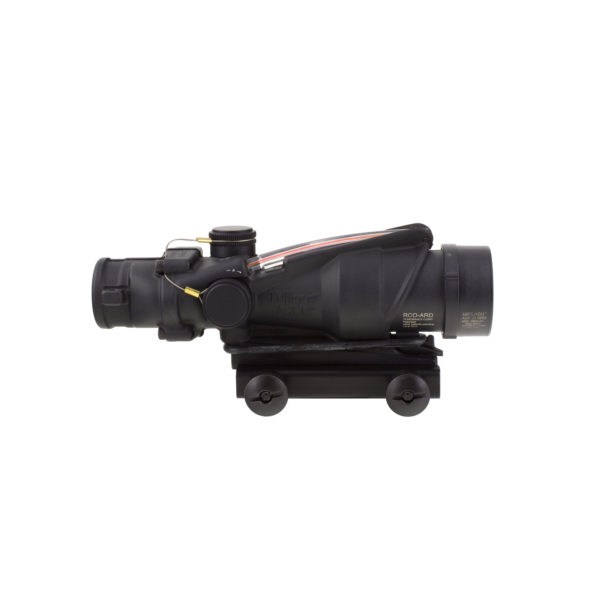 Trijicon ACOG® 4x32 USMC RCO rifle scope, kahekordne valgustatus. Punane Chevron BDC sihtimismärk M16A5 jaoks