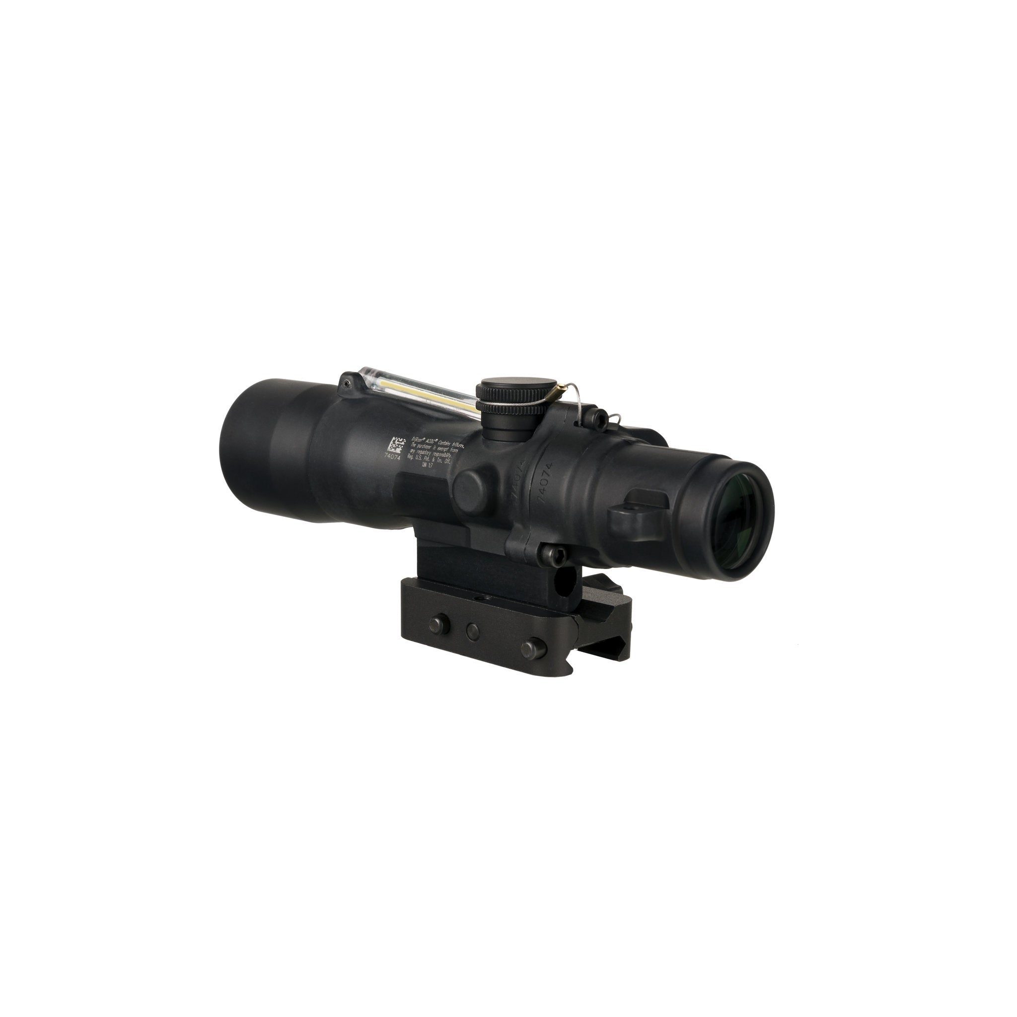 Trijicon 3x30 Compact ACOG® tēmēklis, divkāršs apgaismojums. Dzintara krāsas Chevron .223/62gr. Tēmēklis ar Q-LOC stiprinājumu