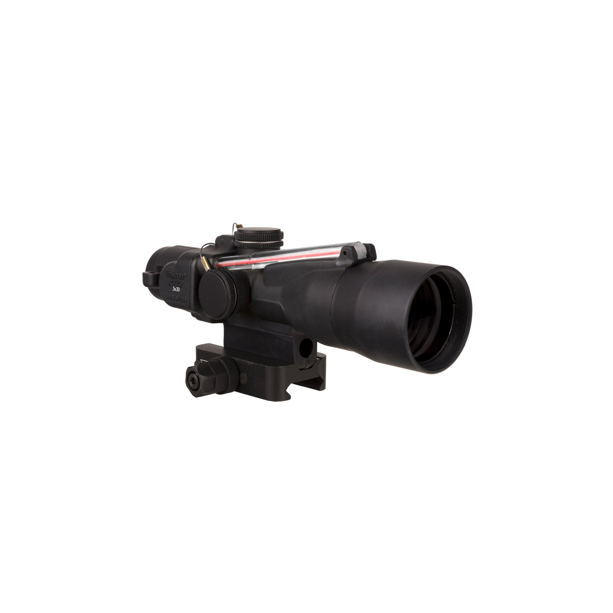 Trijicon 3x30 Compact ACOG® Scope, Dual Illum. Red Chevron .223/62gr. Reticle w/ Q-LOC Mount