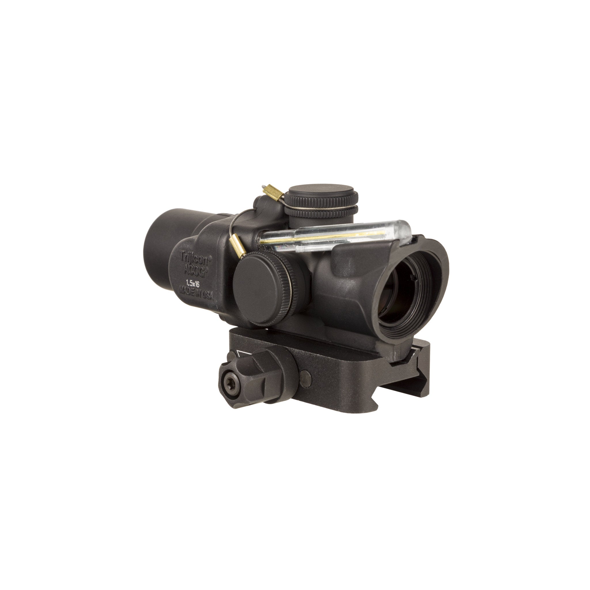 Trijicon 1.5x16S Compact ACOG® Scope Low Height, Dual Illum. Amber Ring & 2 MOA Dot w/ Q-LOC Mount