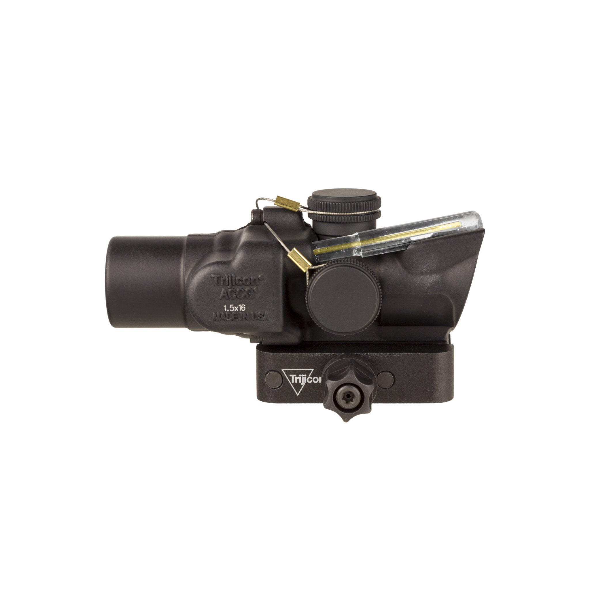 Trijicon 1.5x16S Compact ACOG® Scope Low Height, Dual Illum. Amber Ring & 2 MOA Dot w/ Q-LOC Mount