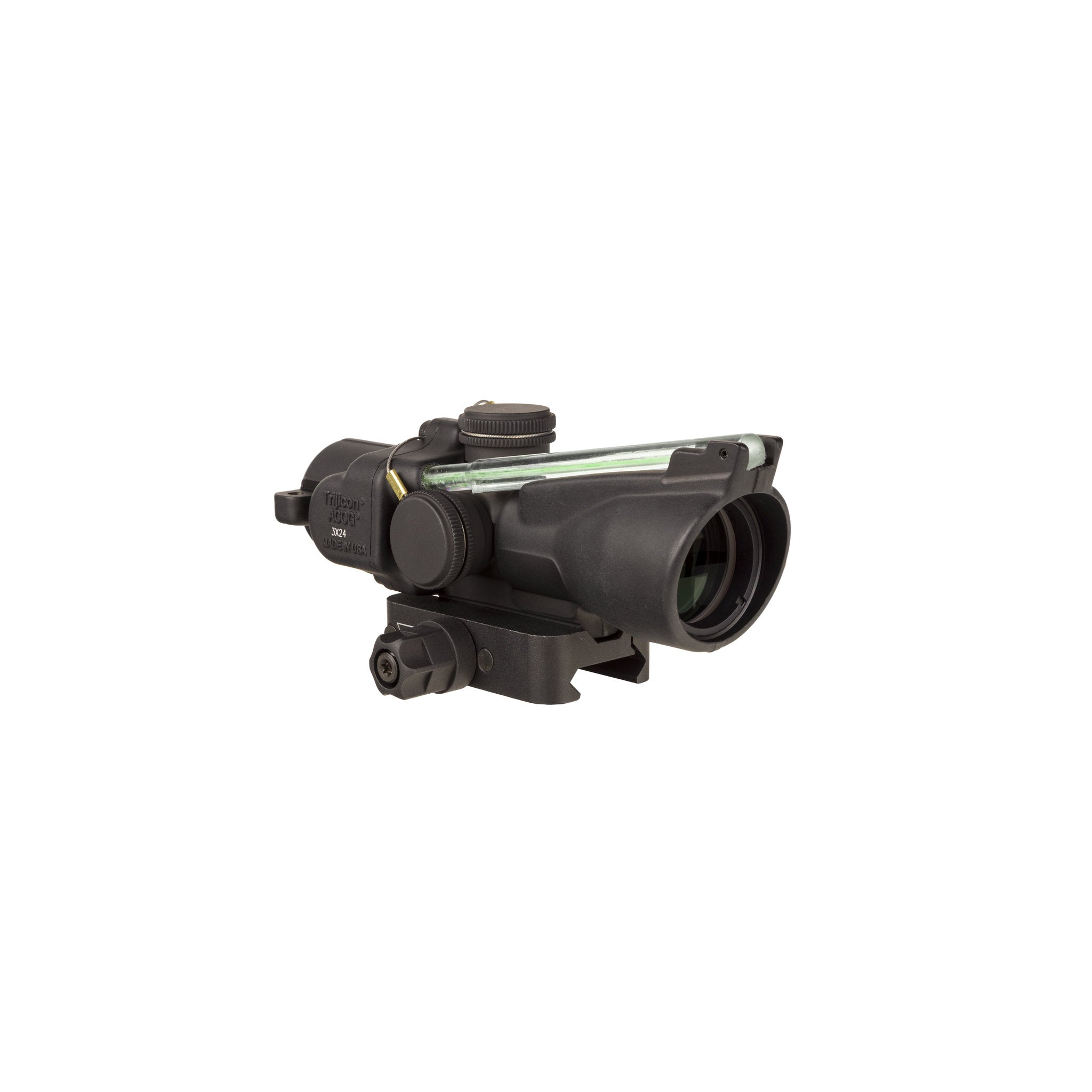 Trijicon 3x24 Comp ACOG® tēmēklis, zems, divkāršs apgaismojums, zaļš krustu tēmēklis, 7,62x39/123gr. Ret ar Q-LOC stiprinājumu