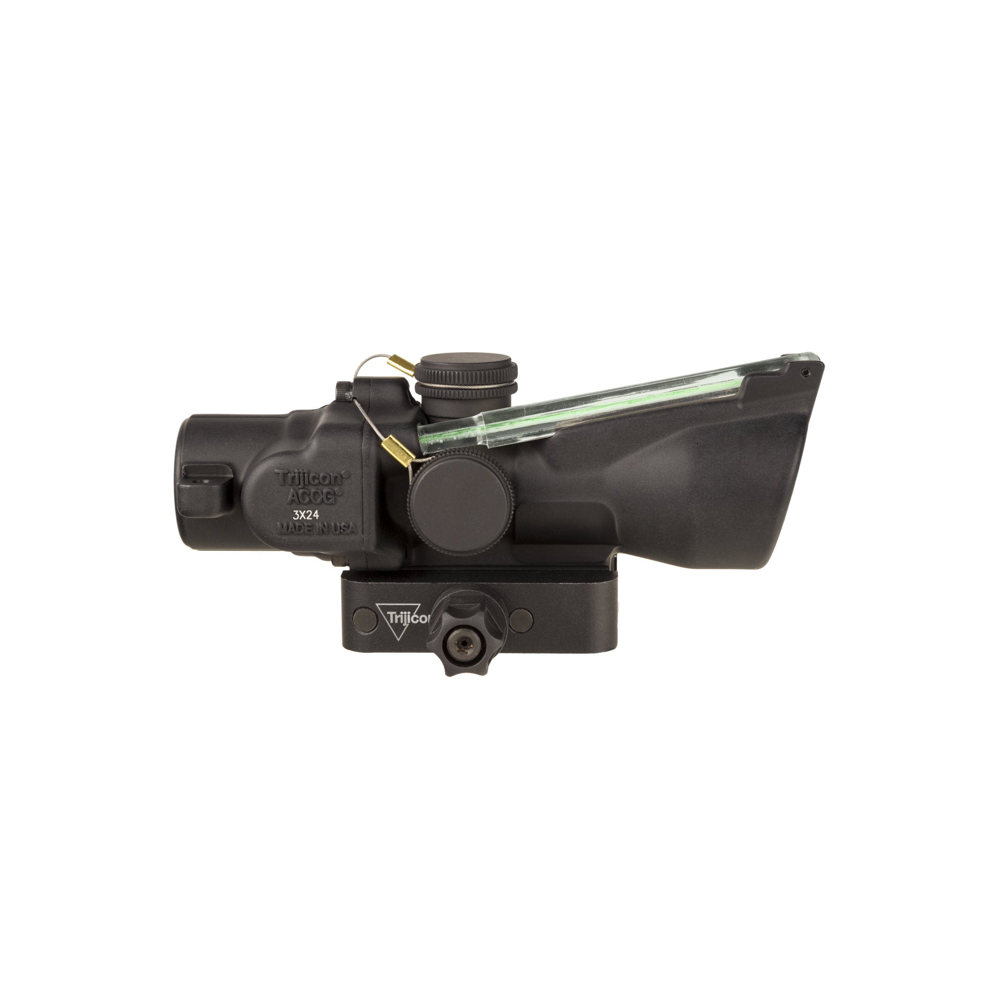 Trijicon 3x24 Comp ACOG® Scope Low, Dual Illum. Green HS/Dot 7.62x39/123gr. Ret w/ Q-LOC Mount