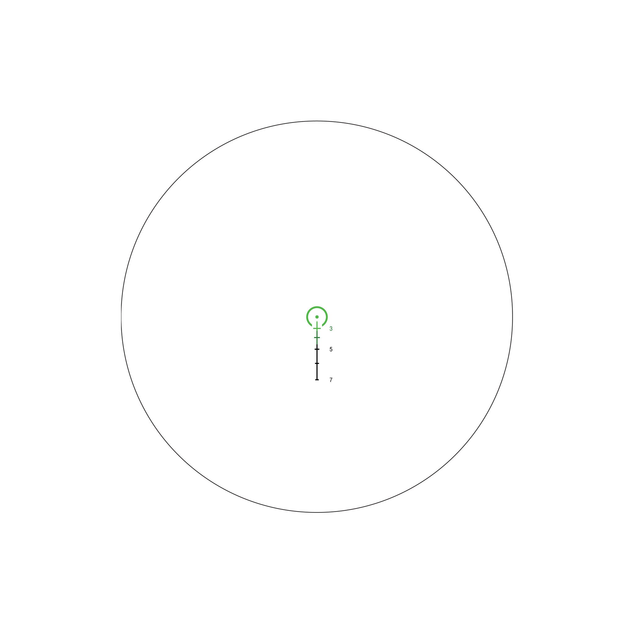 Trijicon 3x24 Comp ACOG® Scope Low, Dual Illum. Green HS/Dot 7.62x39/123gr. Ret w/ Q-LOC Mount