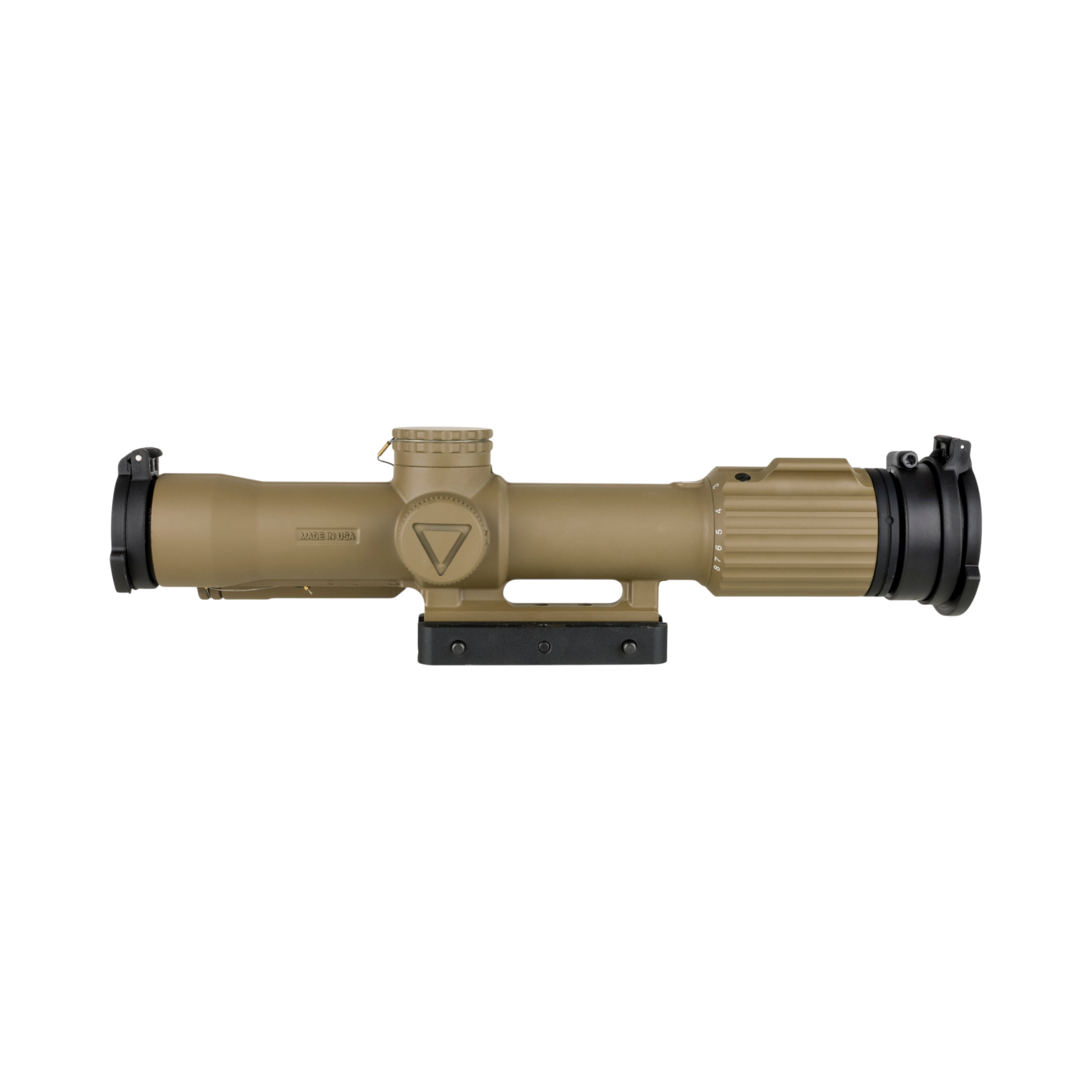 VCOG® 1-8x28 Riflescope, Red MOA Crosshair Dot Ret, Flipcaps, w/ Q-LOC Mount, FDE