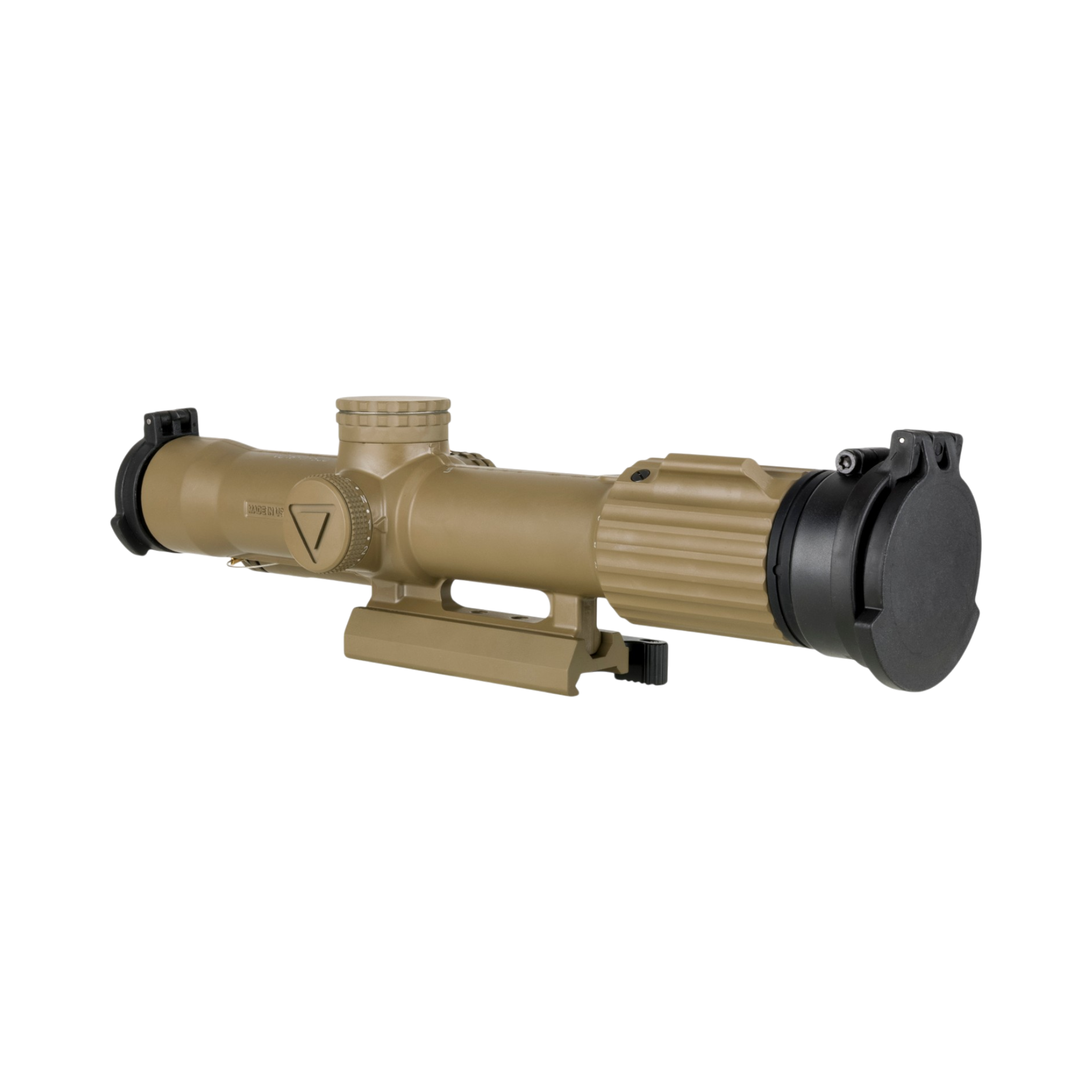 SCO VCOG® 1-8x28 Riflescope, Red MRAD Seg. Circle Enh. Flipcaps, w/ LT799 mount, FDE