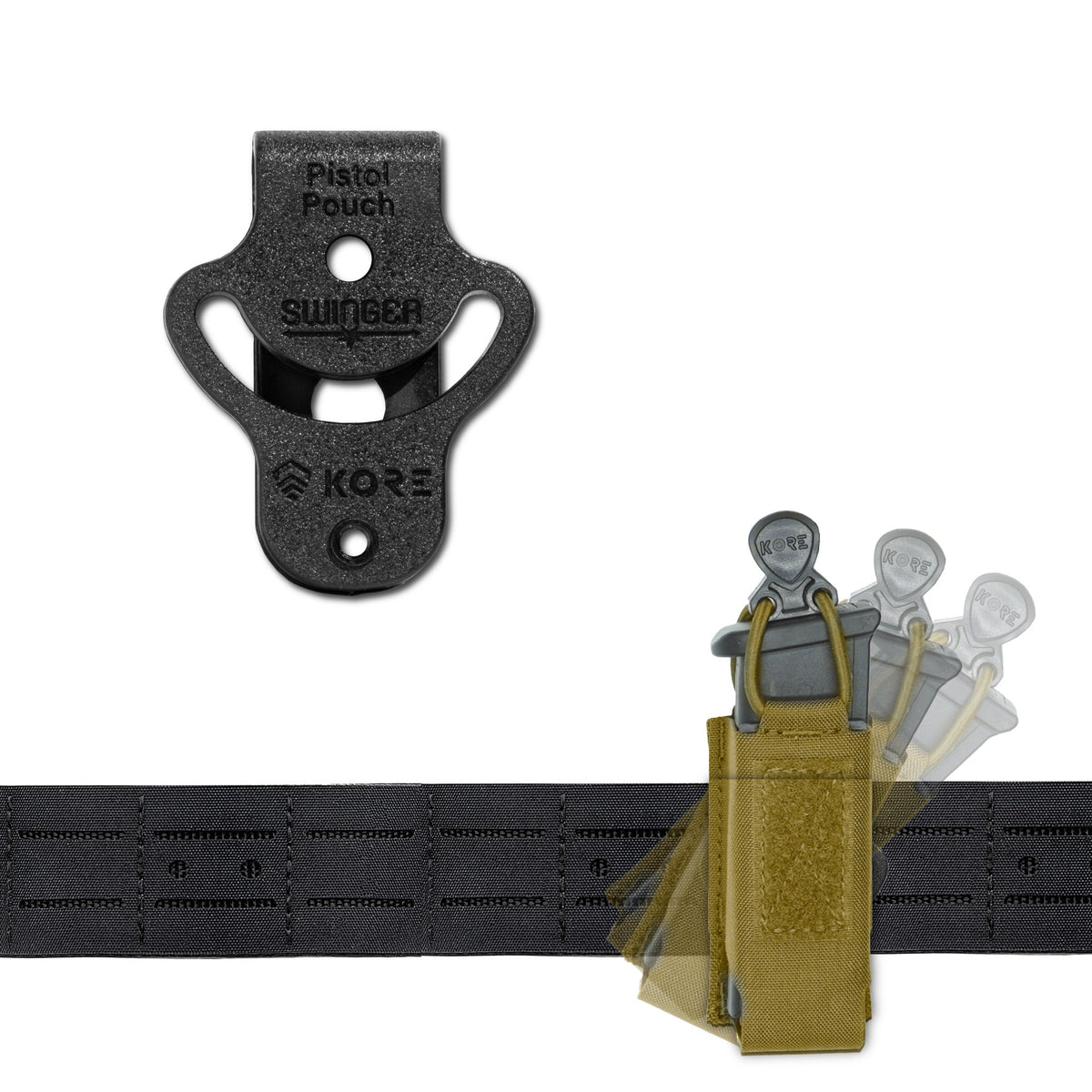 Kore Single Pistol Pouch Swinger Mount