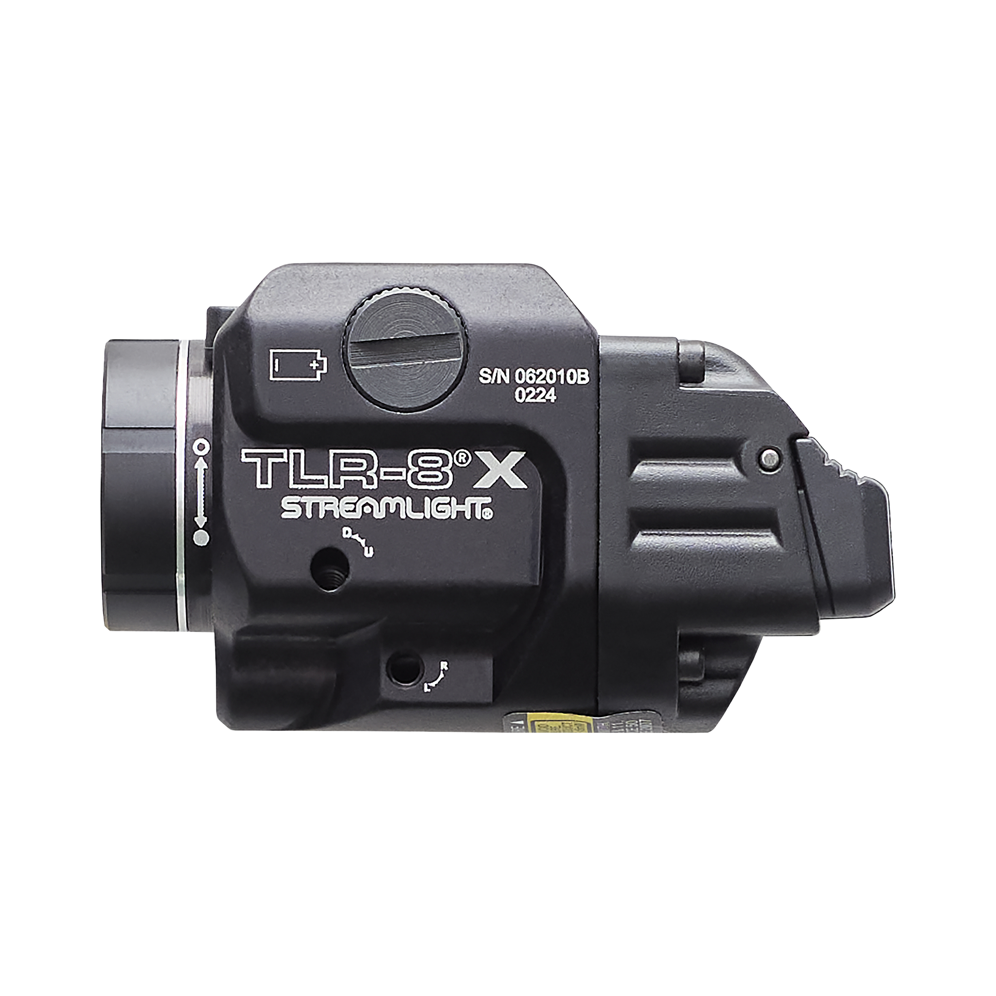 Streamlight X – sisaldab kõrge ja madala võimsusega lülitit, CR123A patareid ja võtmekomplekti – karp (69414)