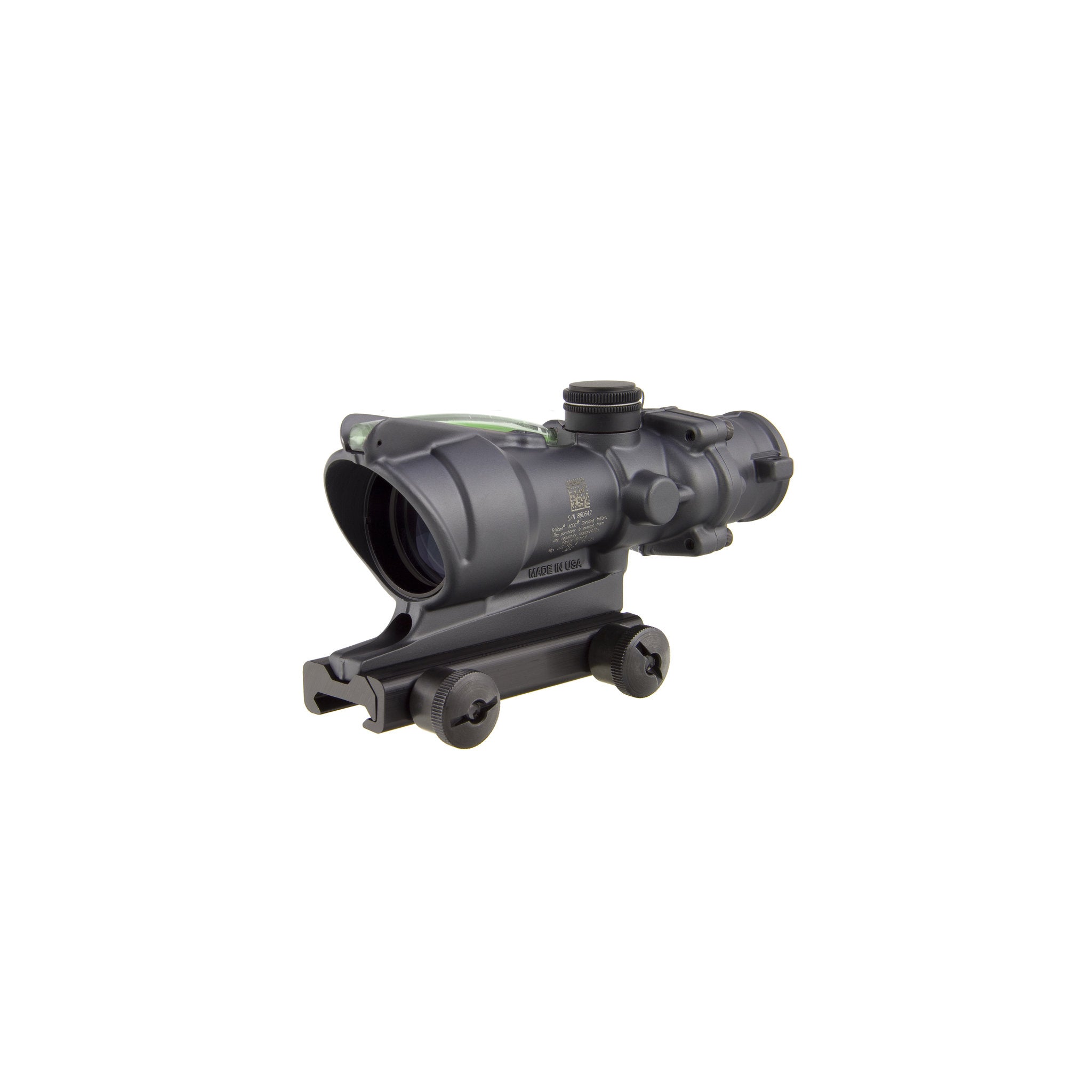 Trijicon ACOG® 4x32 BAC rifle scope, kahekordne valgustatus. Roheline Chevron .223 BDC sihtimismärk, CK Sniper Grey