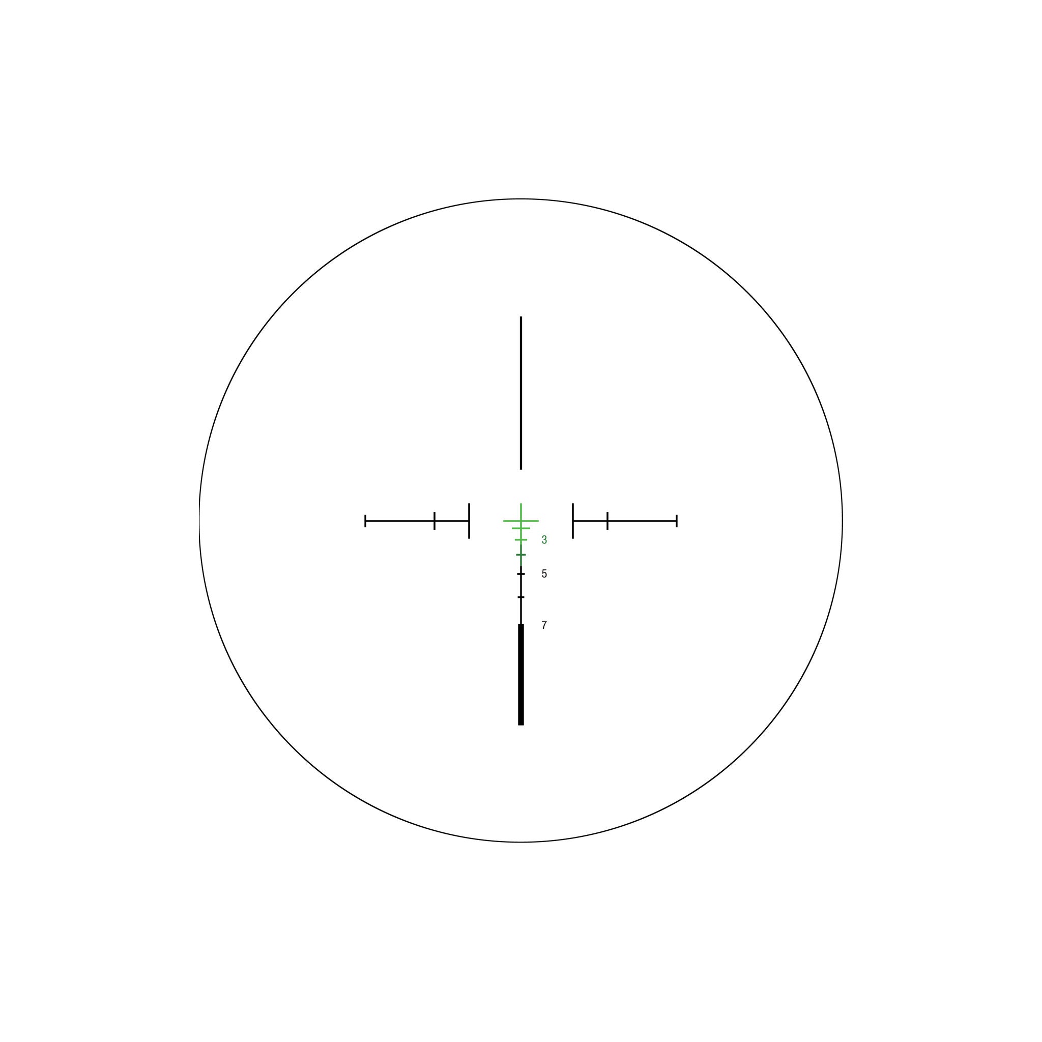 Trijicon 3x24 Comp ACOG® madal optiline sihik, kahekordne valgustatus, roheline rist 7,62x39/123gr. Ret w/ Q-LOC kinnitus