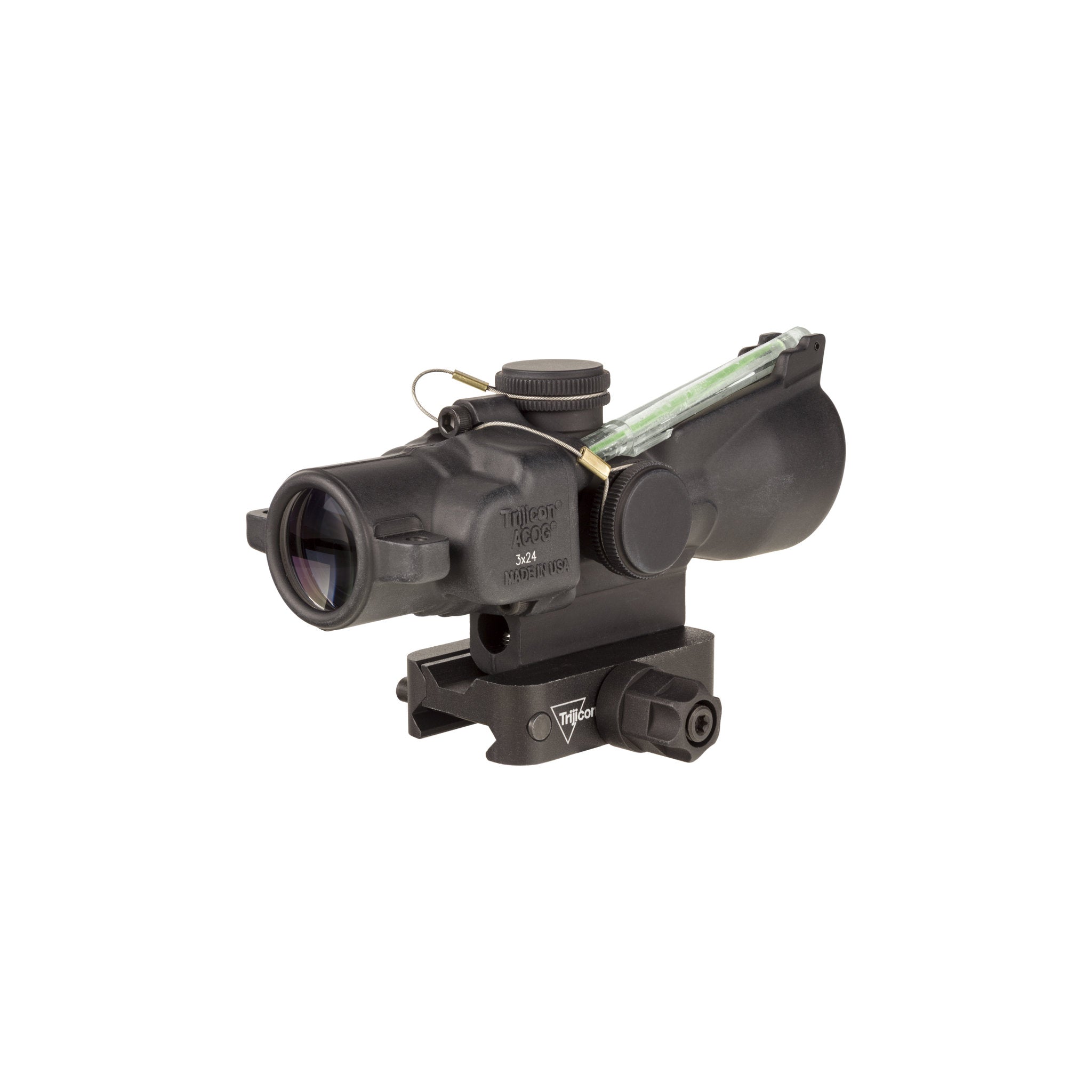 Trijicon 3x24 XB Compact ACOG® amb-sihtkopeer, kahepoolne valgustamine. Roheline 340-400 fps sihtristik koos Q-LOC kinnitusega
