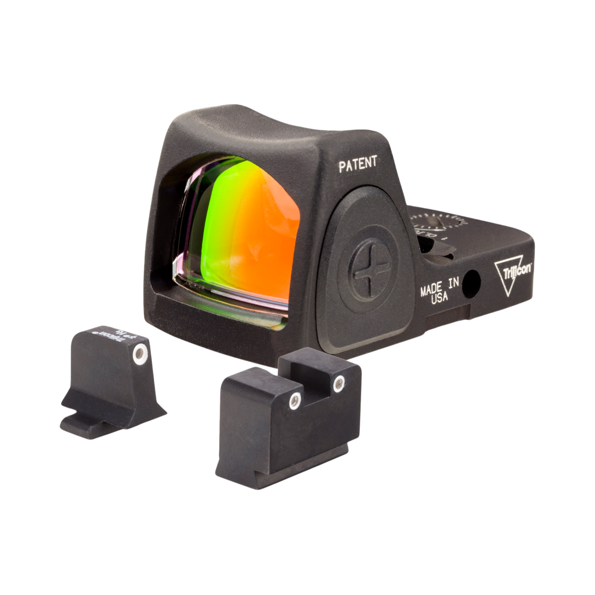 Trijicon Dual Defense™ rinkinys – 3,25 MOA raudonas taškas RMR® Type 2 + balti/žali taikikliai Sig 9 mm/.358
