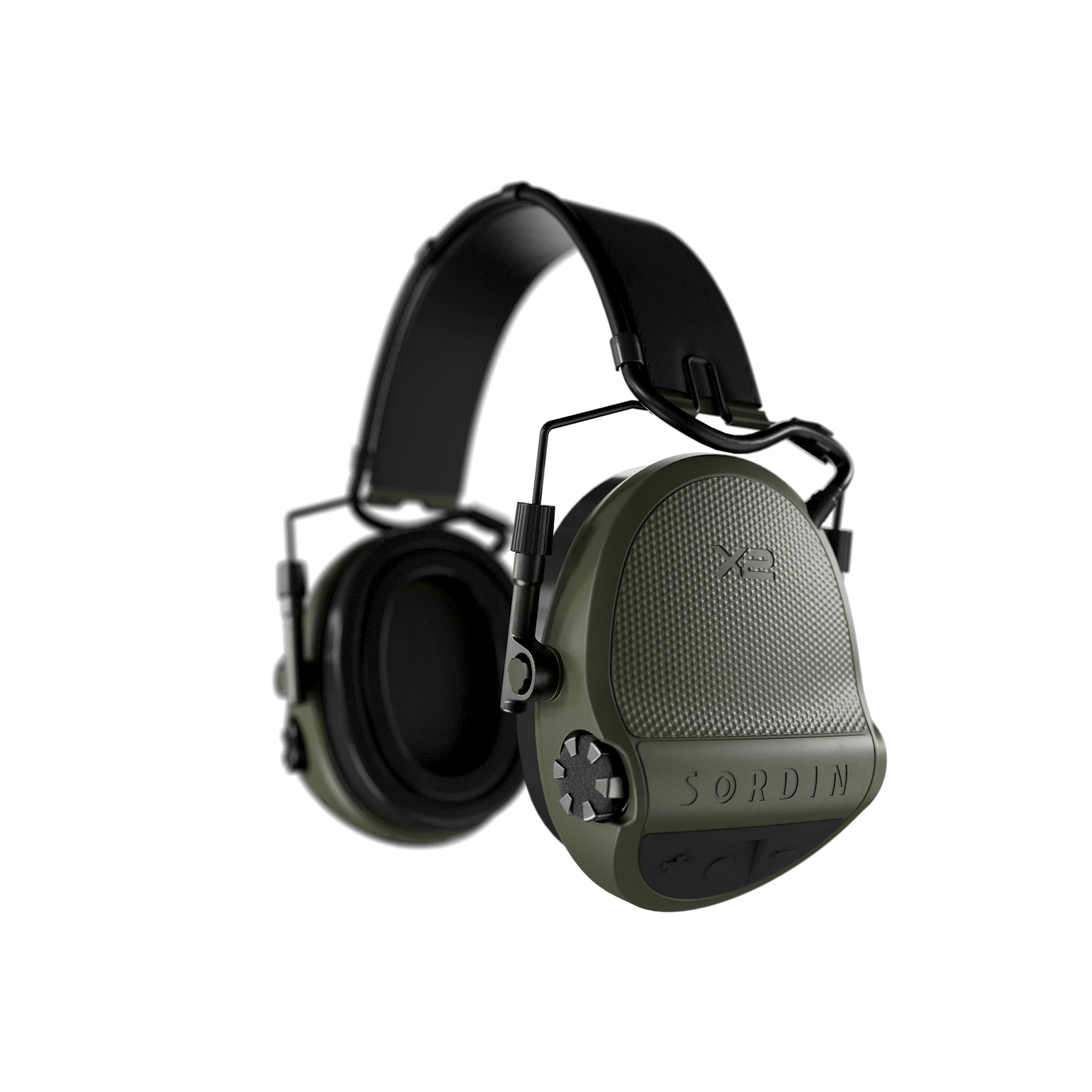 Sordin X2 galvas lente no ādas ar gēlu, zaļa