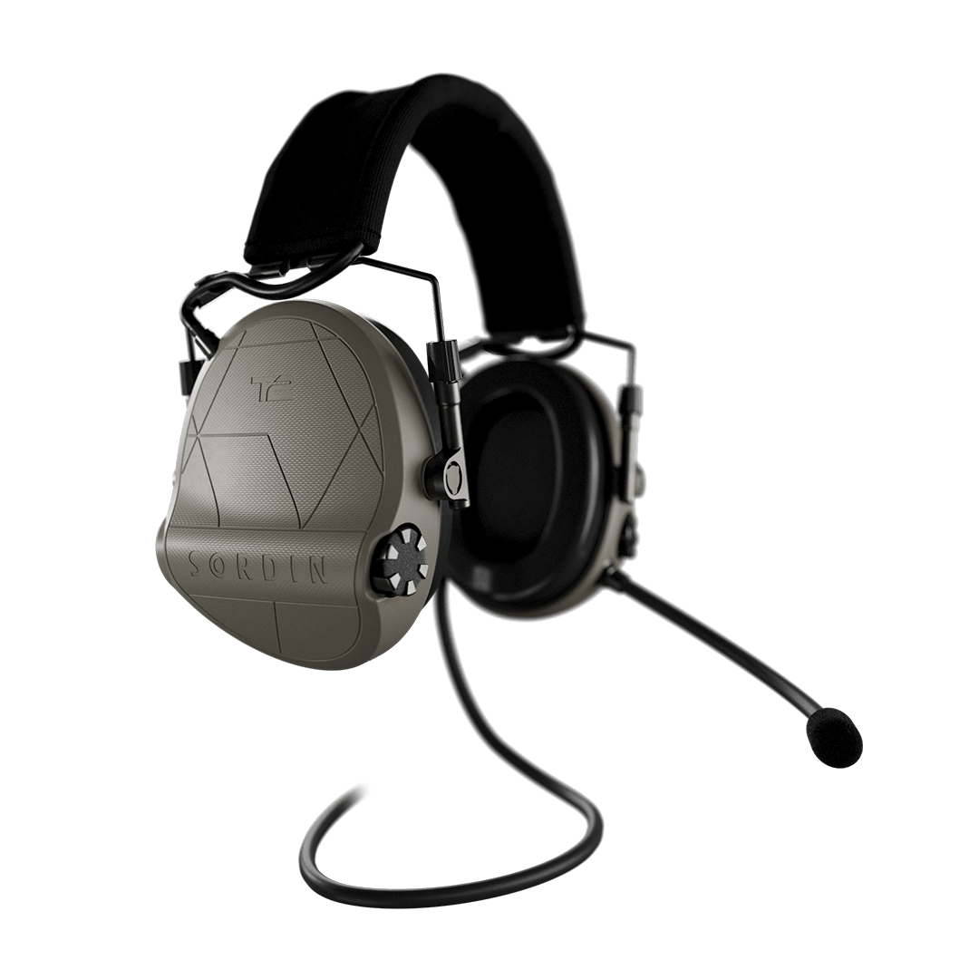 Sordin Supreme T2 CC Tan galvas lente no tekstilmateriāla Memory Foam 304005-12P)