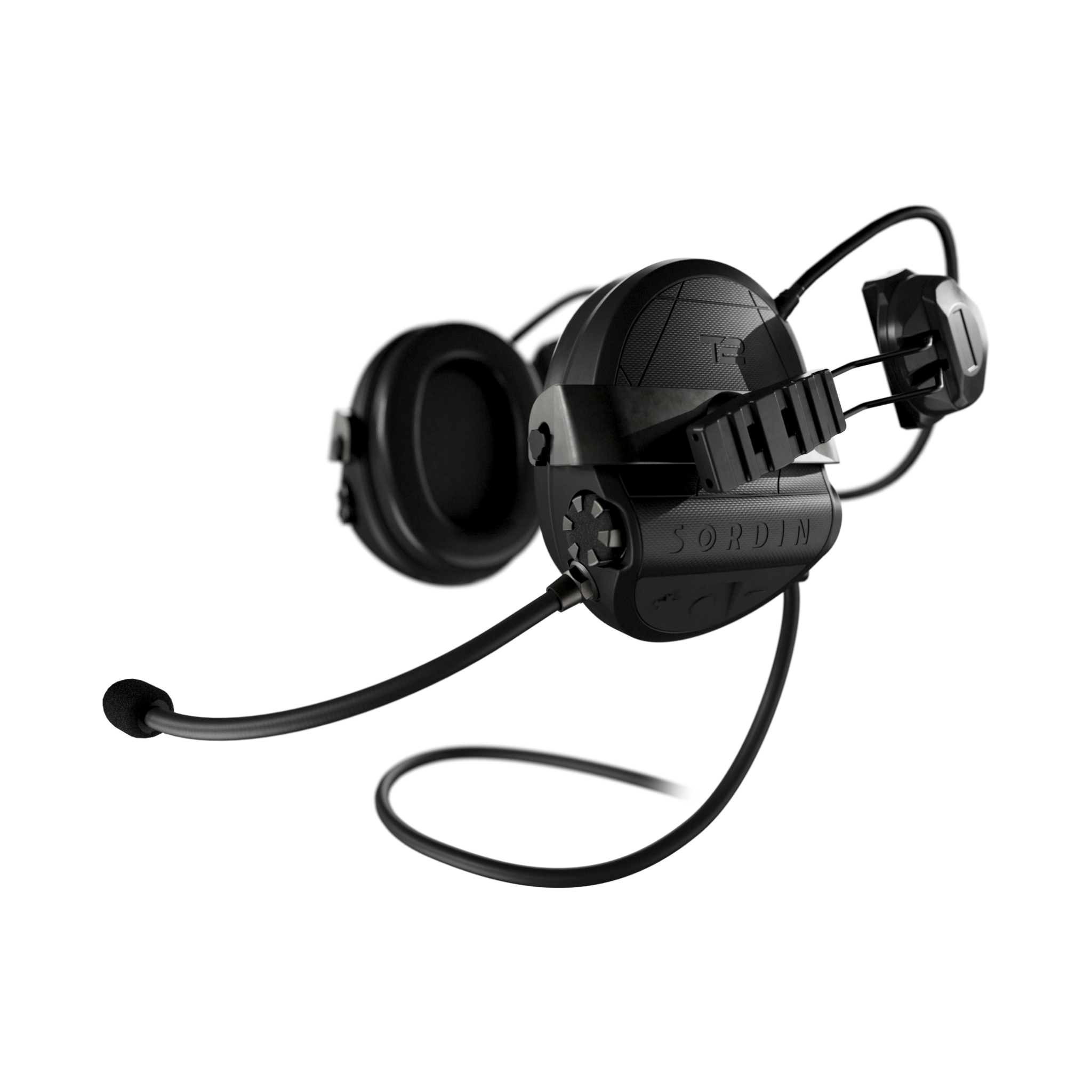 Sordin Supreme T2 CC melna RARC ķivere ar Memory Foam 304004-31P)